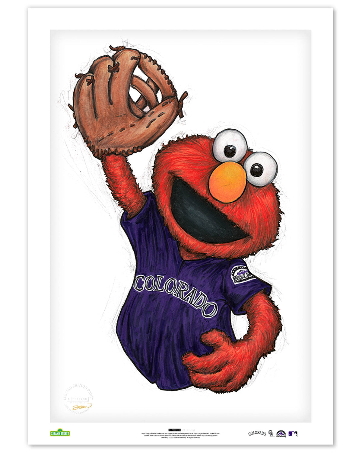 ELMO x MLB Rockies Limited Edition Fine Art Print