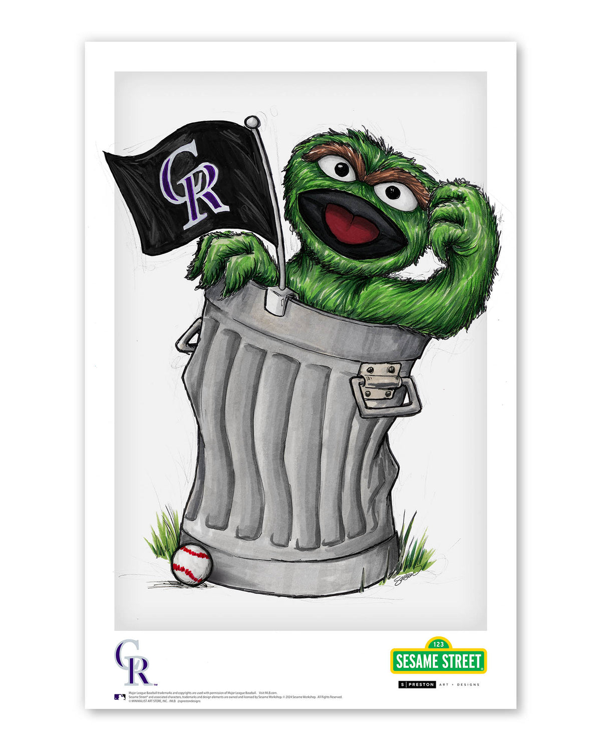 Oscar Rep Your Colours x MLB Rockies Limited Edition Art Print