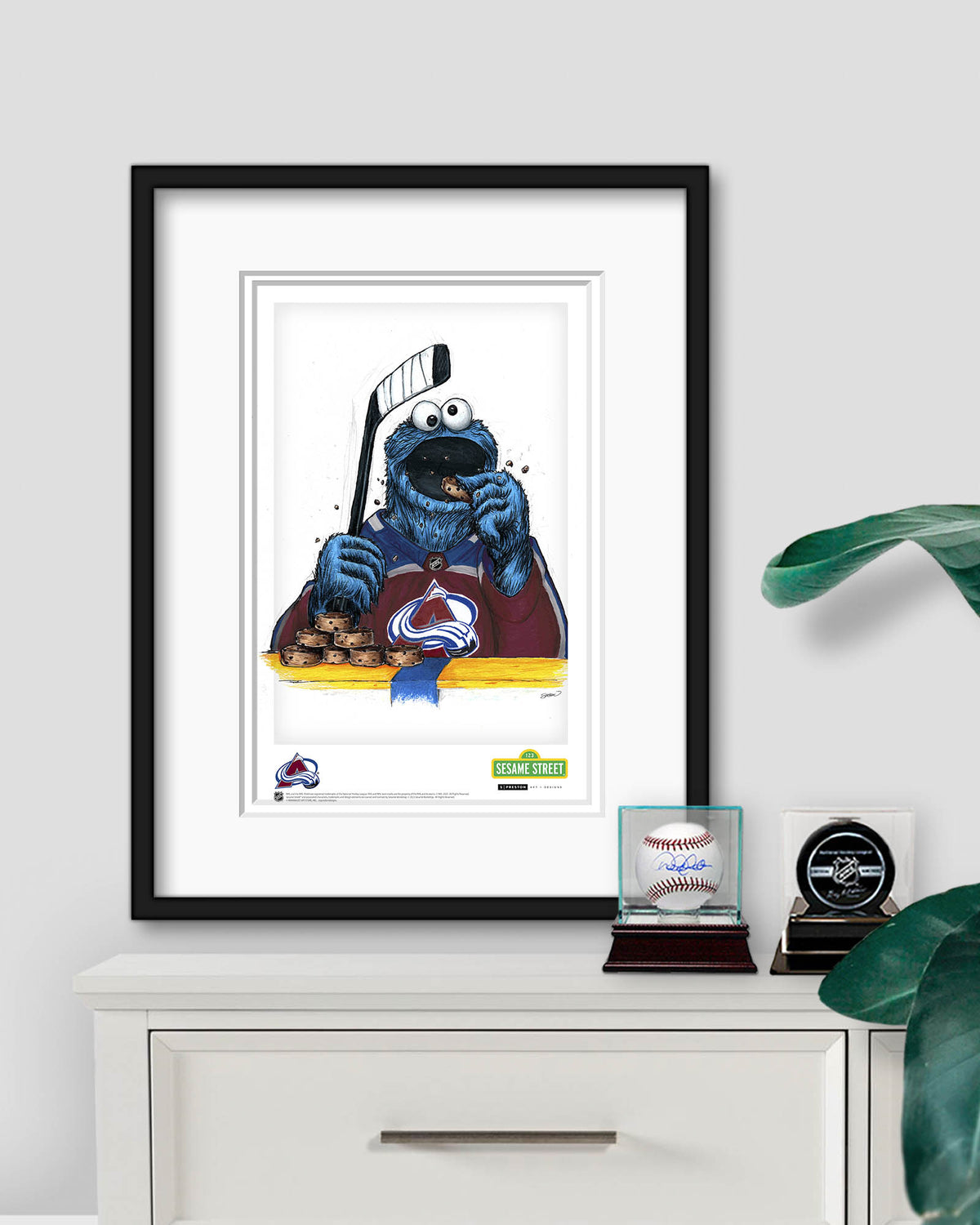 Cookie Monster x NHL Avalanche Limited Edition Art Print