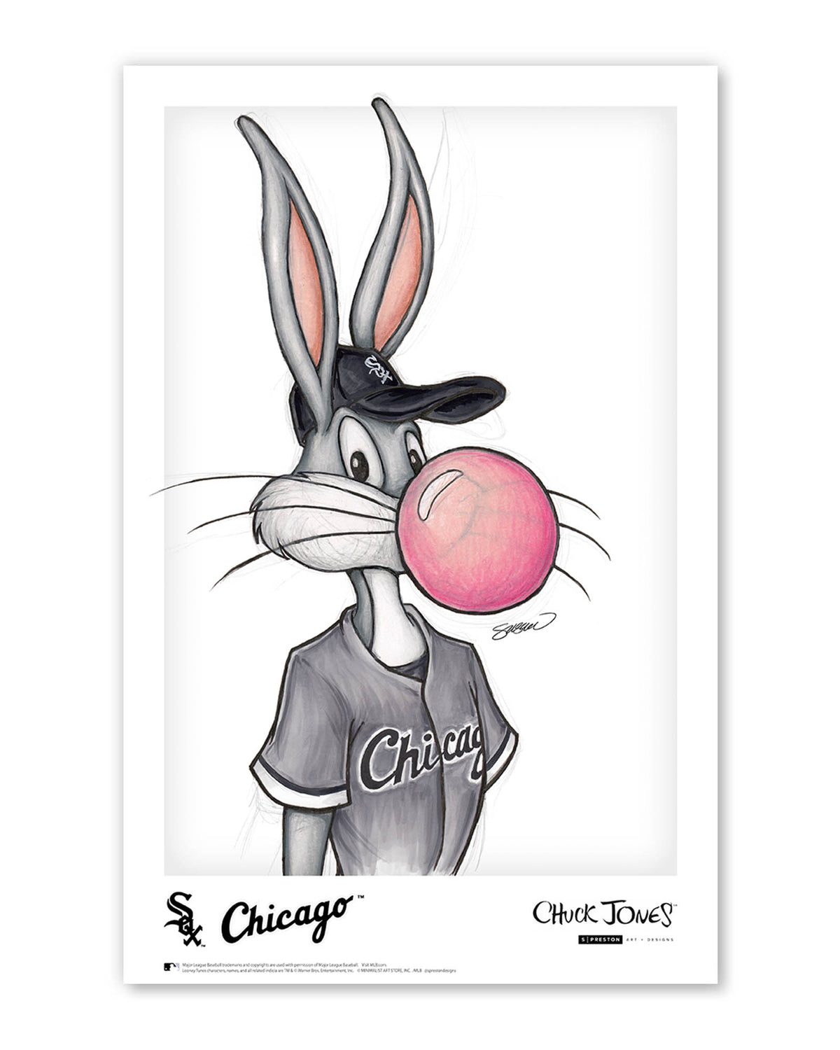 Bubblegum Bugs x MLB White Sox Limited Edition Art Print