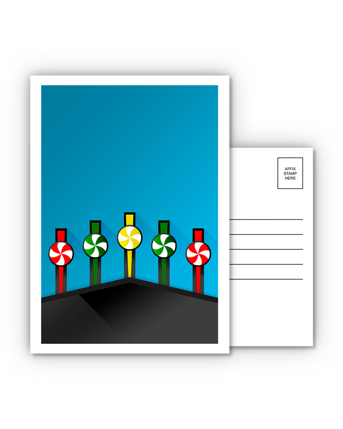 Minimalist Guaranteed Rate Field Postcard
