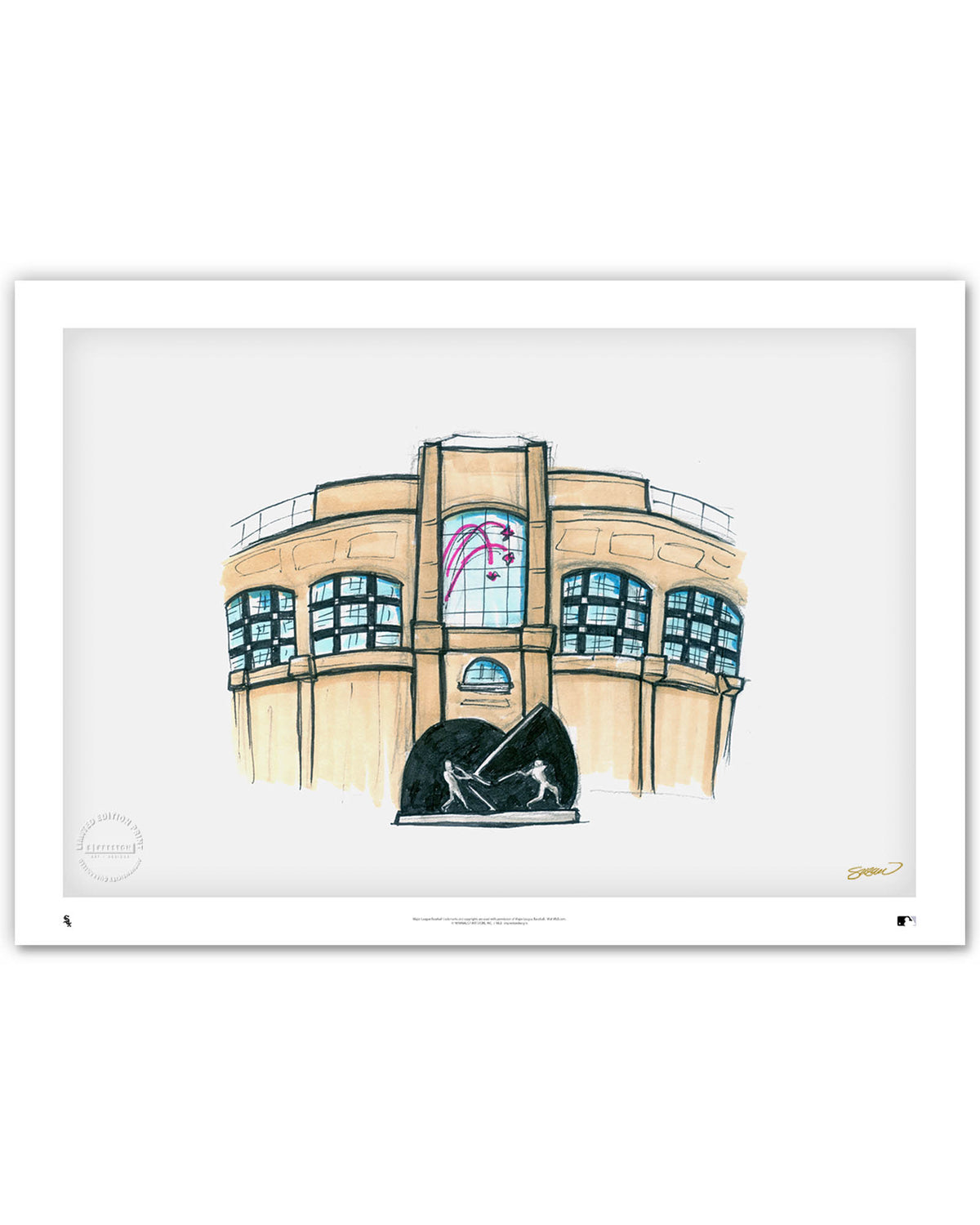 Guaranteed Rate Field Ink Sketch Limited Edition Fine Art Print