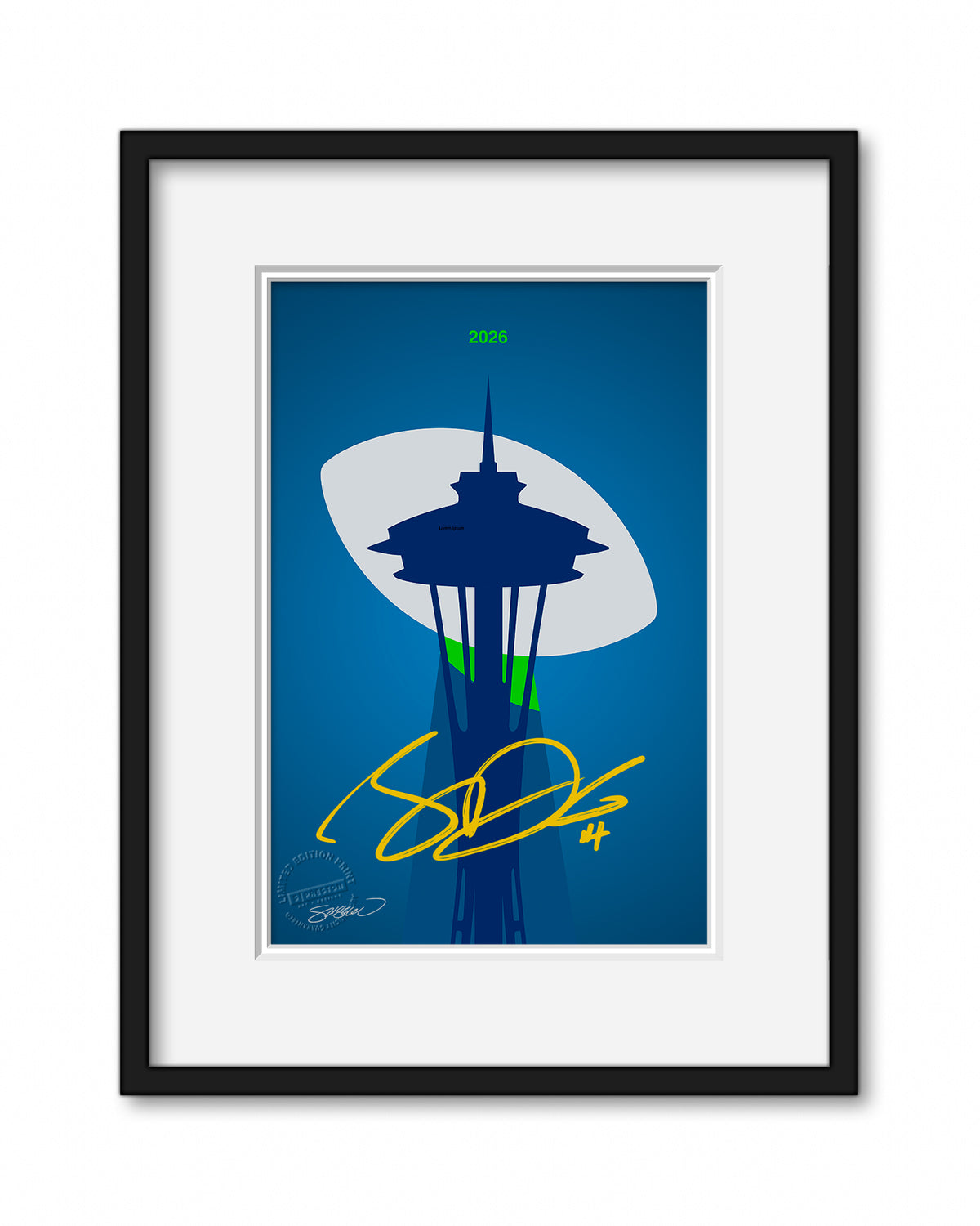 Minimalist 2026 Football Championship Art Print