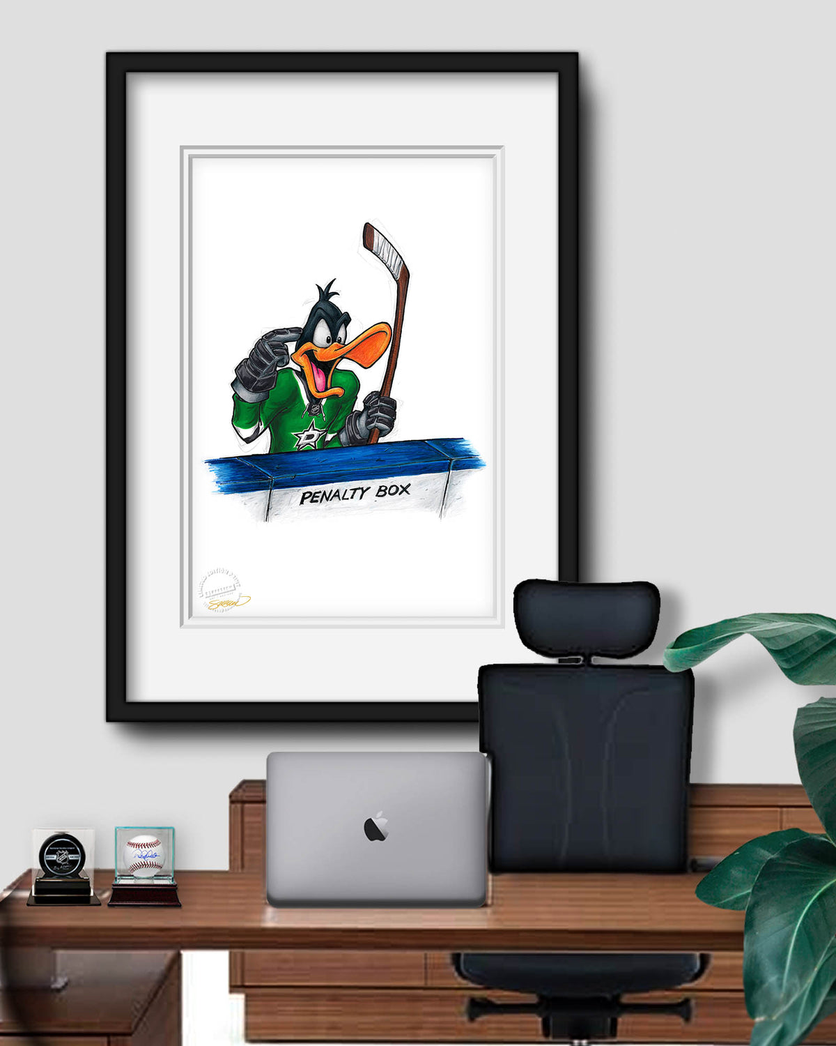 Duck Season Hockey Season x NHL Stars Daffy Duck Limited Edition Fine Art Print