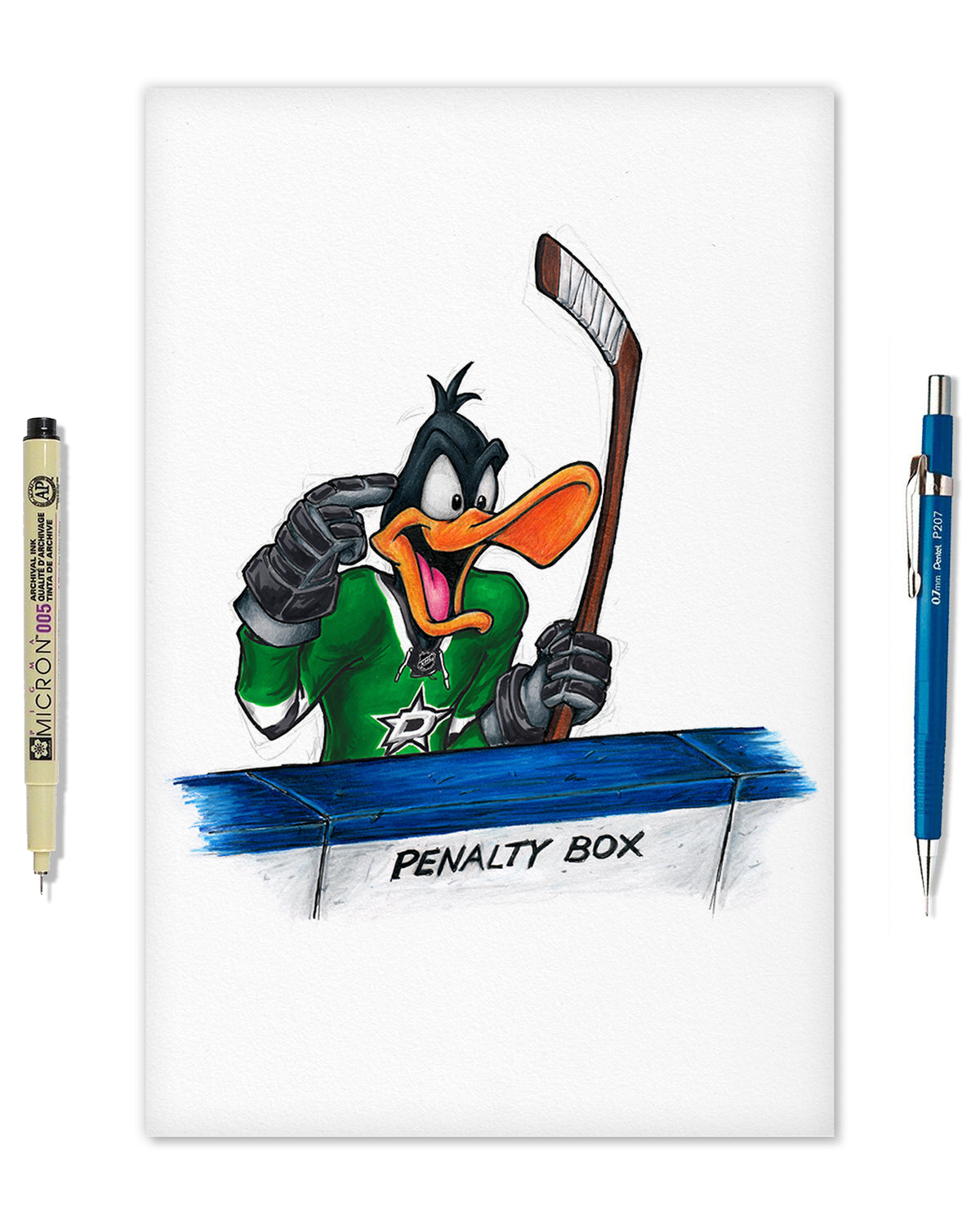 Duck Season Hockey Season x NHL Stars Daffy Duck Limited Edition Fine Art Print