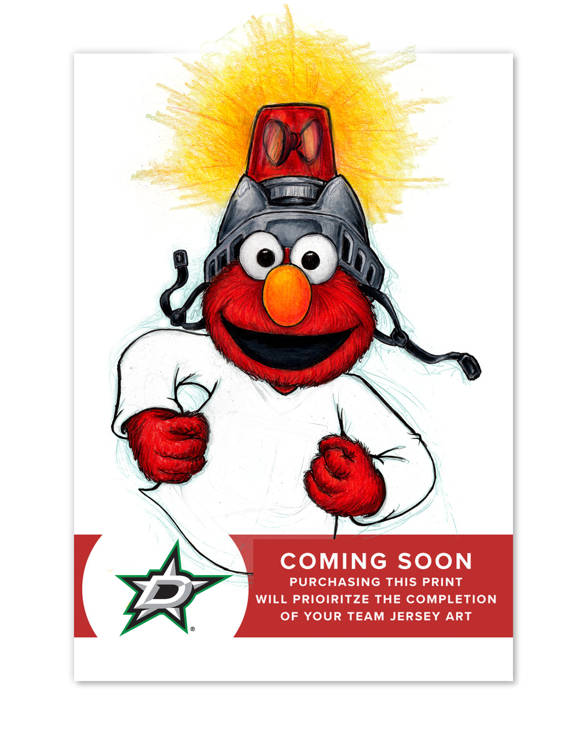 Elmo Loves Goals! x NHL Stars Limited Edition Art Print