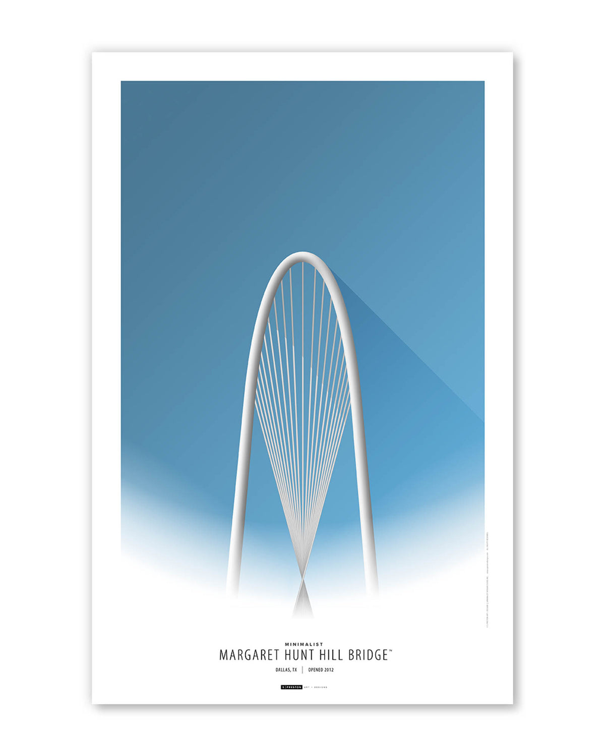 Minimalist Margaret Hunt Hill Bridge - Dallas