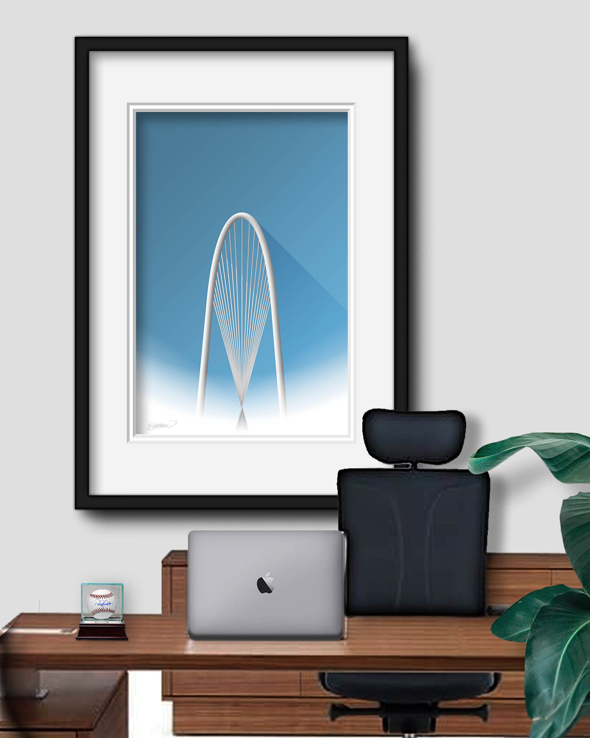 Minimalist Margaret Hunt Hill Bridge - Dallas