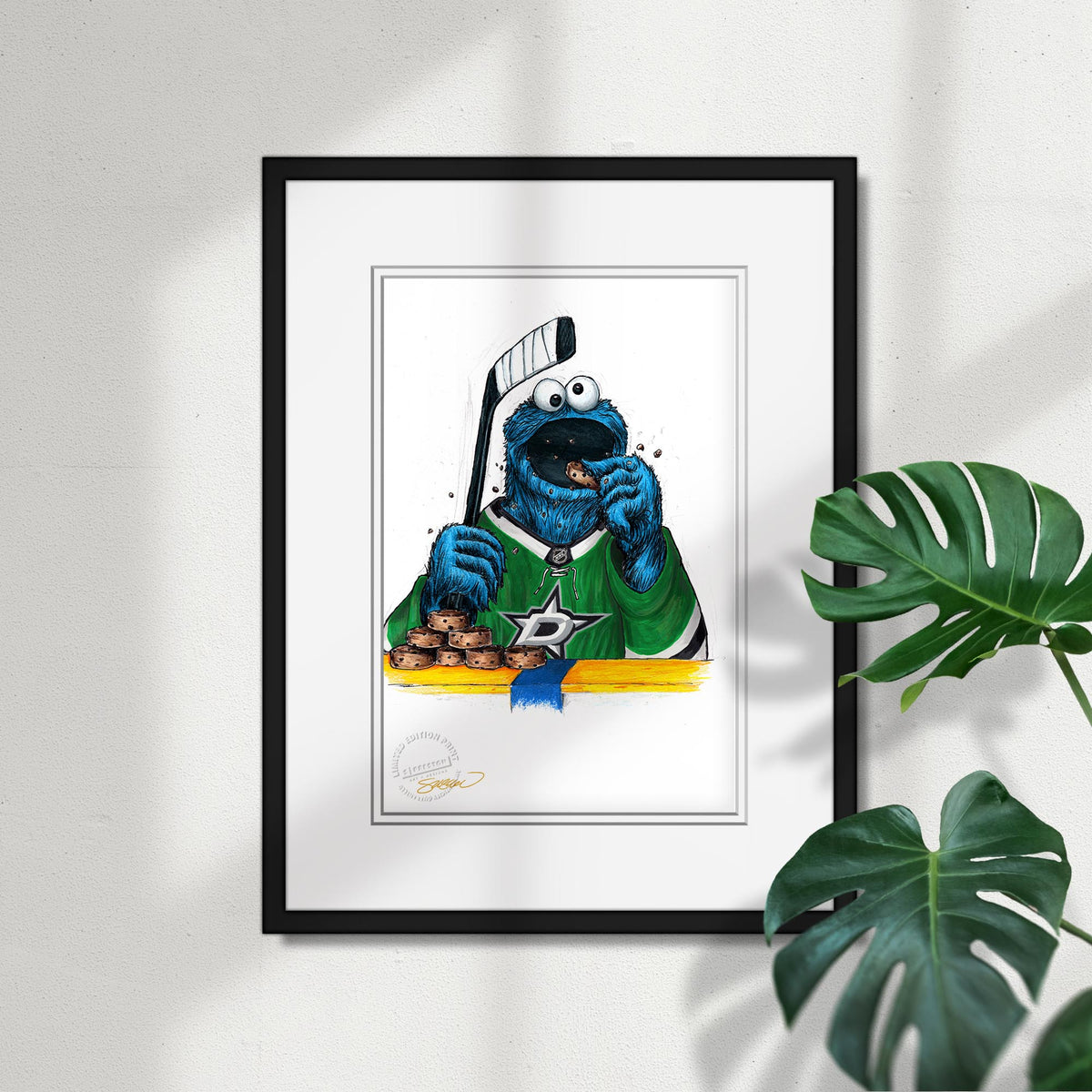 Cookie Monster x NHL Stars Limited Edition Fine Art Print