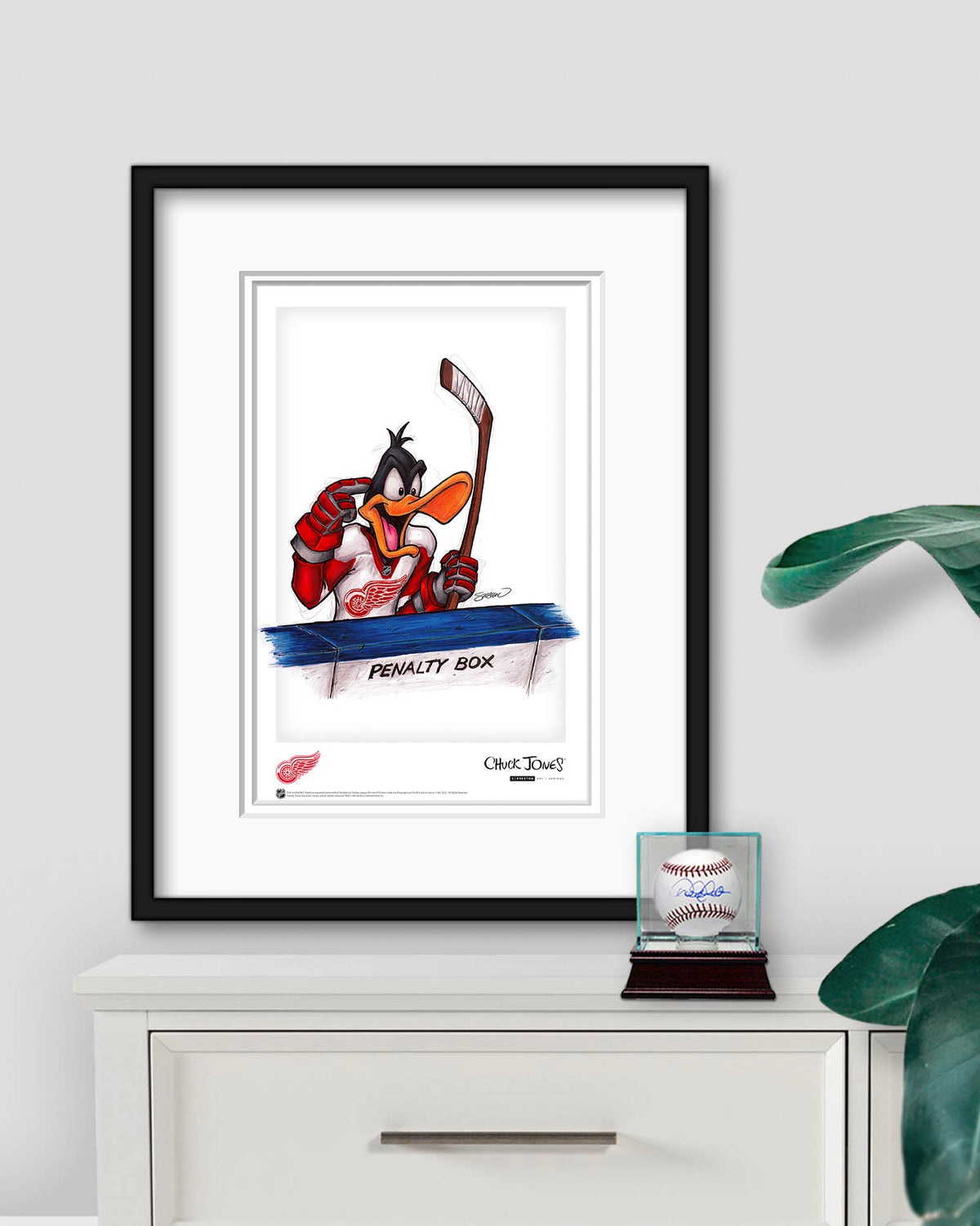Duck Season Hockey Season x NHL Red Wings Daffy Duck Limited Edition Art Print