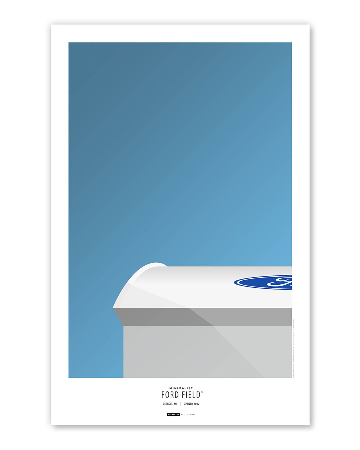 Minimalist Ford Field Art Print