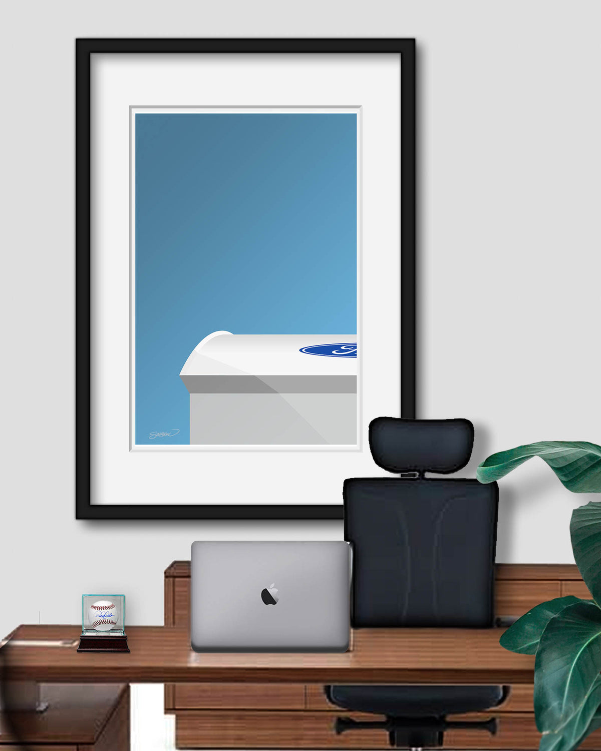 Minimalist Ford Field Art Print