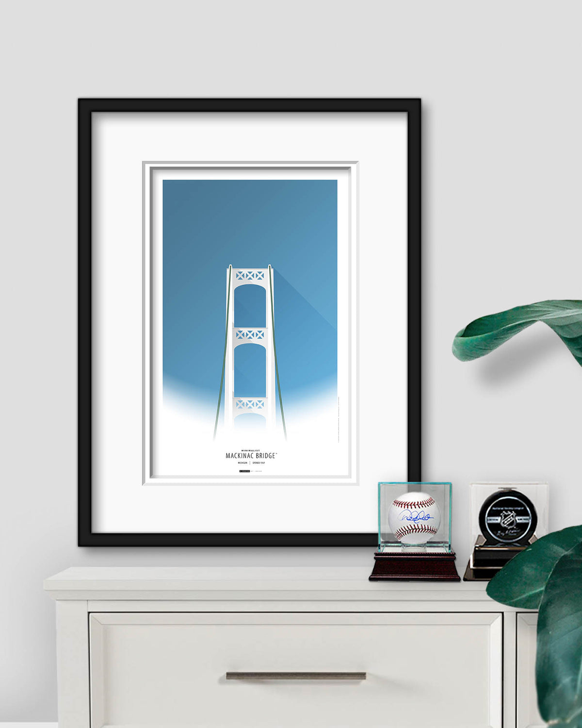 Minimalist Mackinac Bridge - Michigan