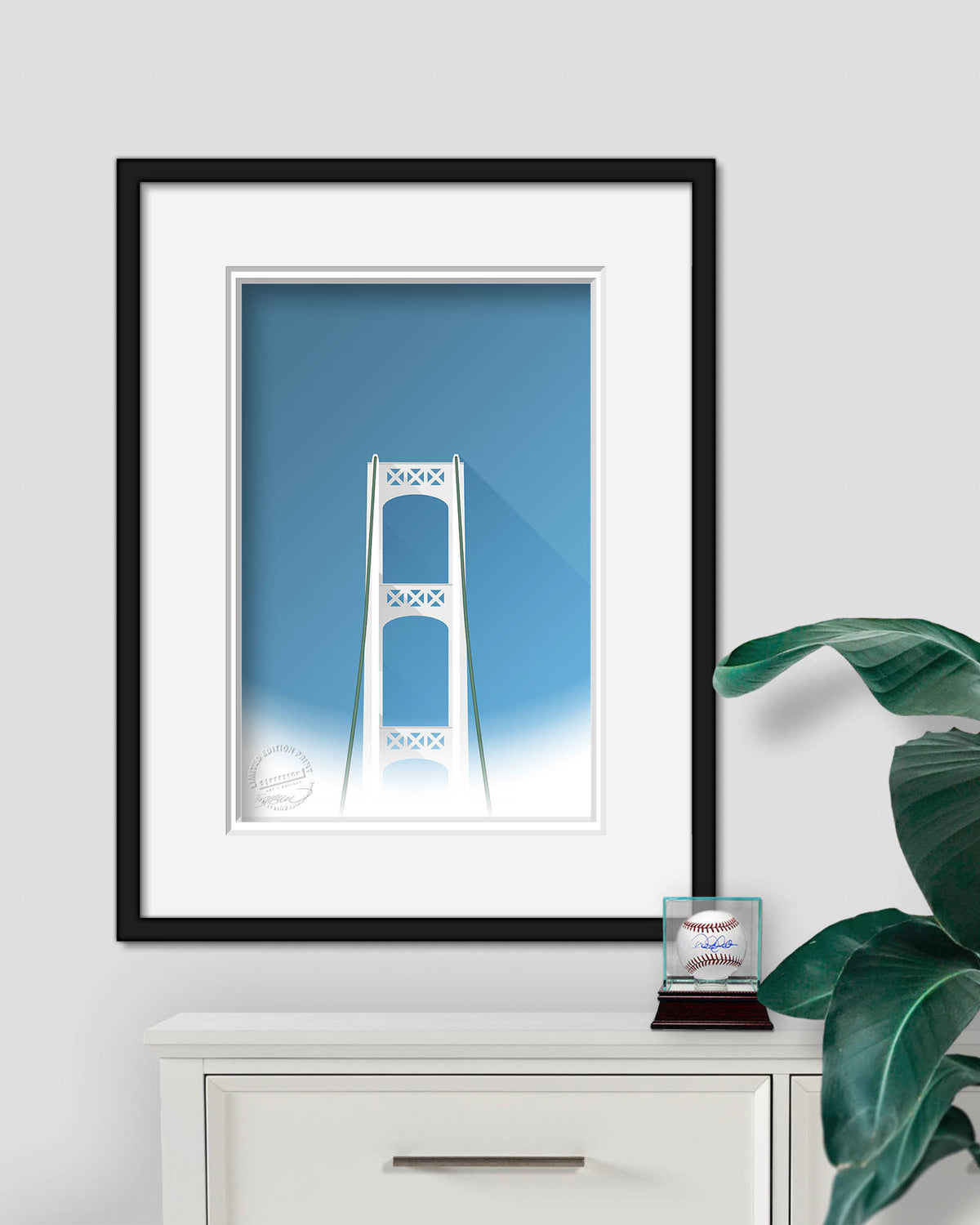 Minimalist Mackinac Bridge - Michigan