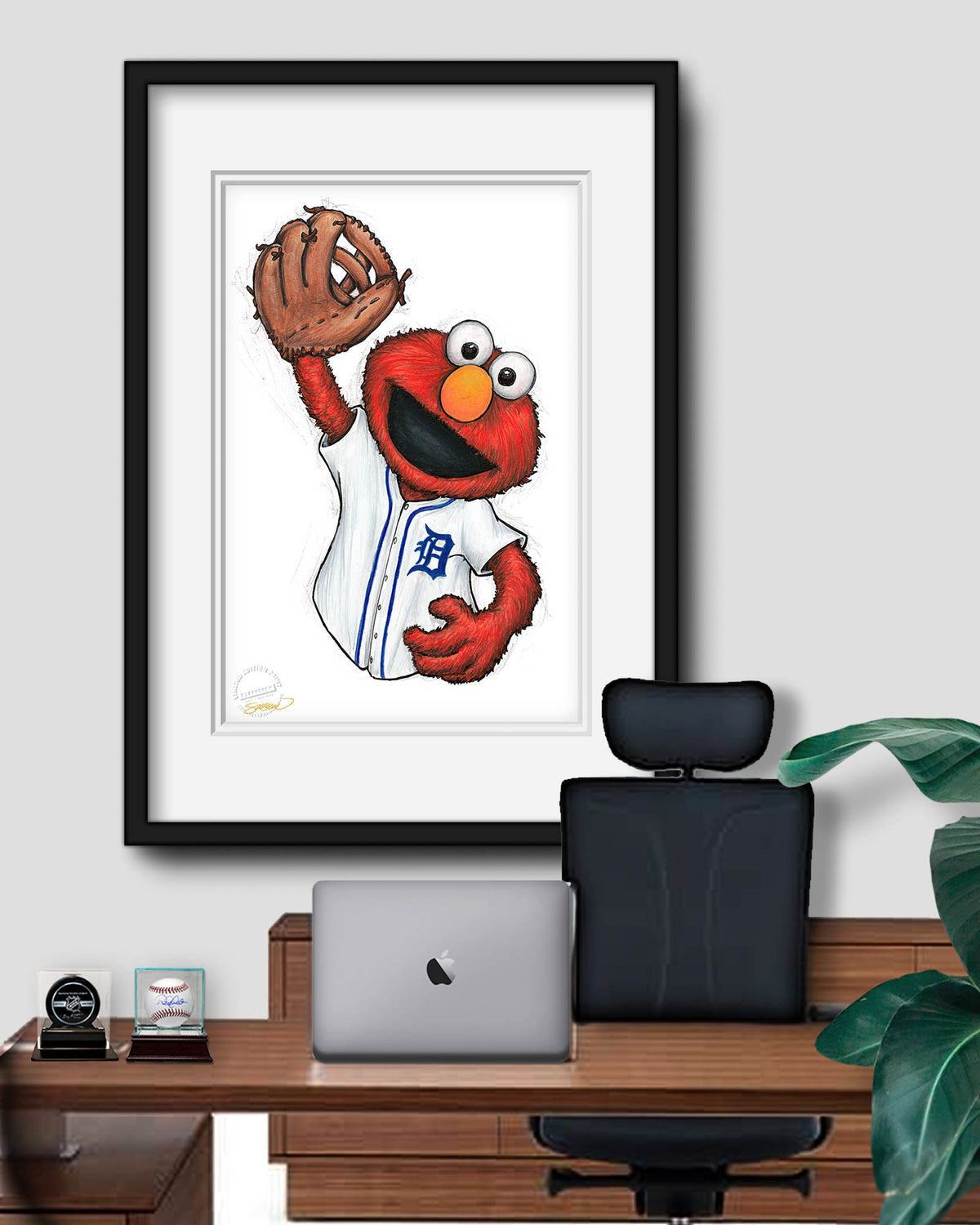 ELMO x MLB Tigers Limited Edition Fine Art Print