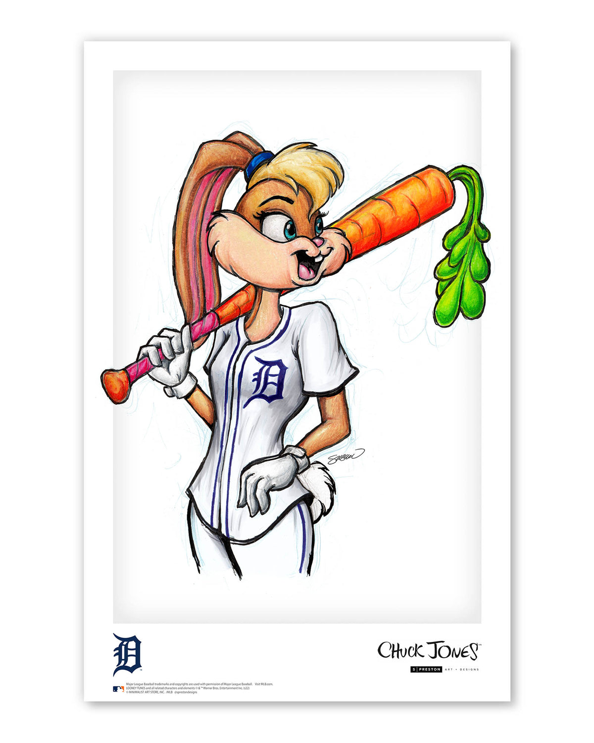 Lola Bunny x MLB Tigers Limited Edition Art Print