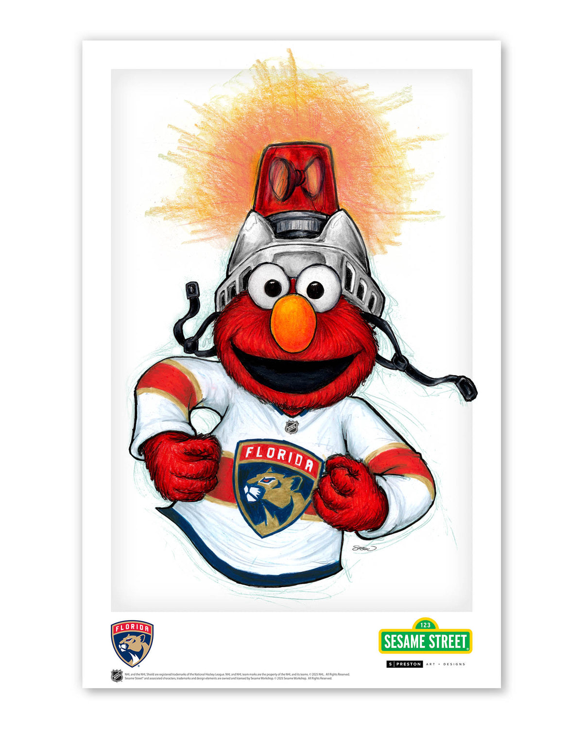 Elmo Loves Goals! x NHL Panthers Limited Edition Art Print