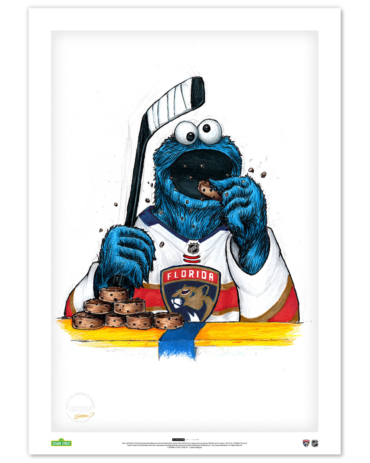 Cookie Monster x NHL Panthers Limited Edition Fine Art Print