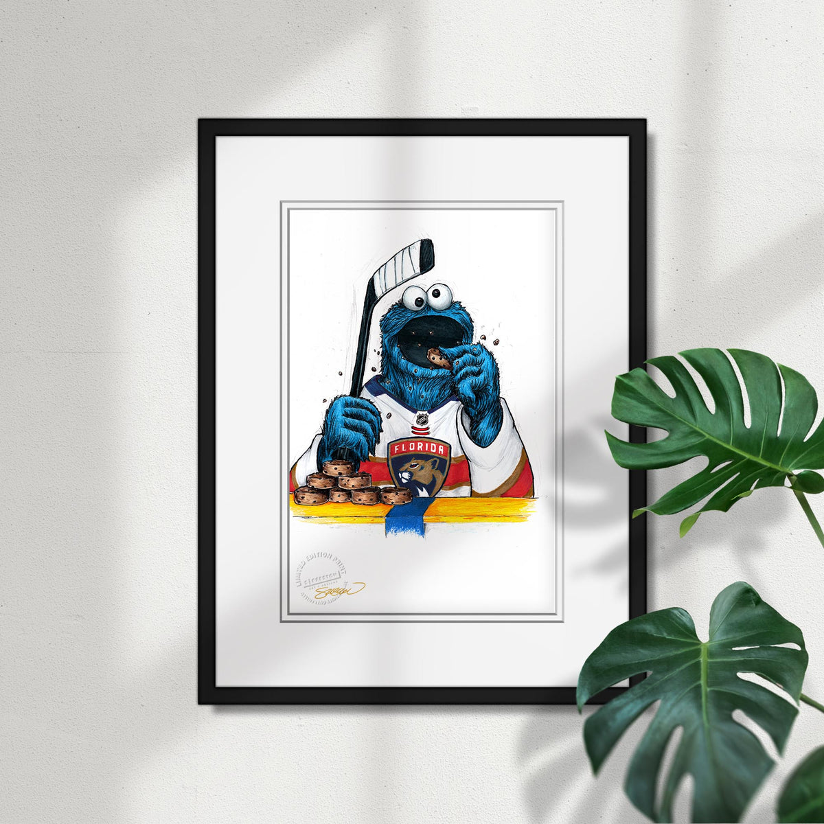Cookie Monster x NHL Panthers Limited Edition Fine Art Print