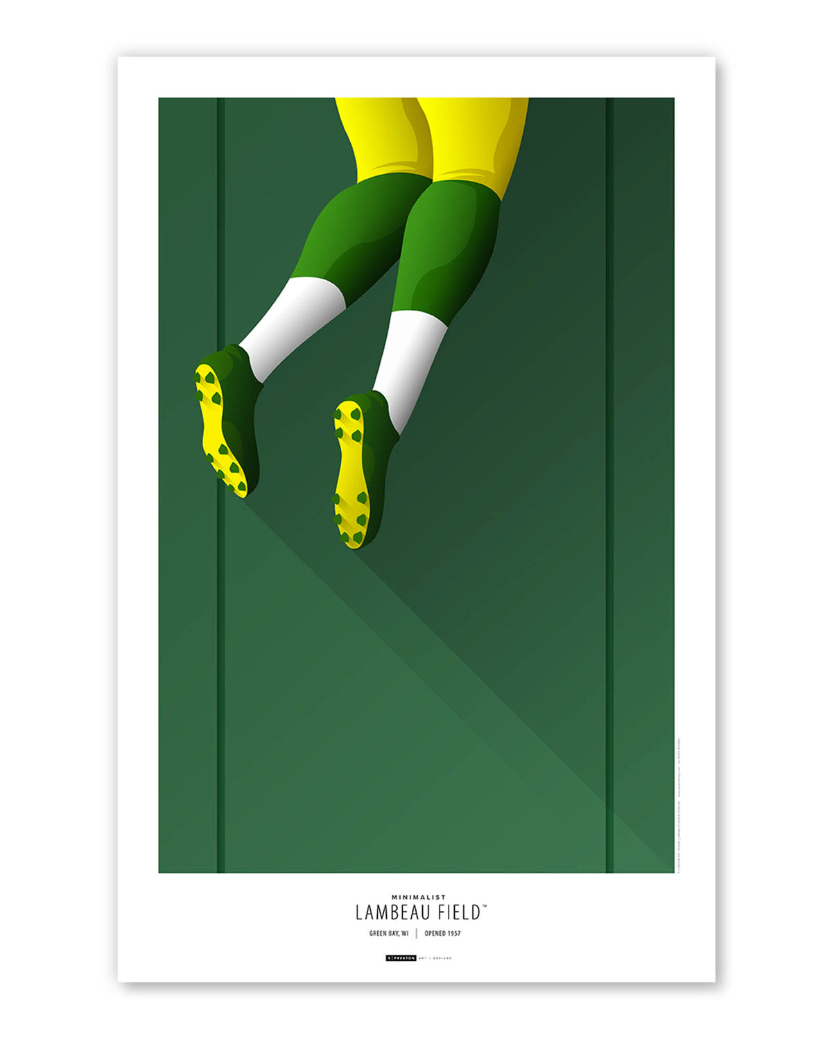 Minimalist Lambeau Field Art Print