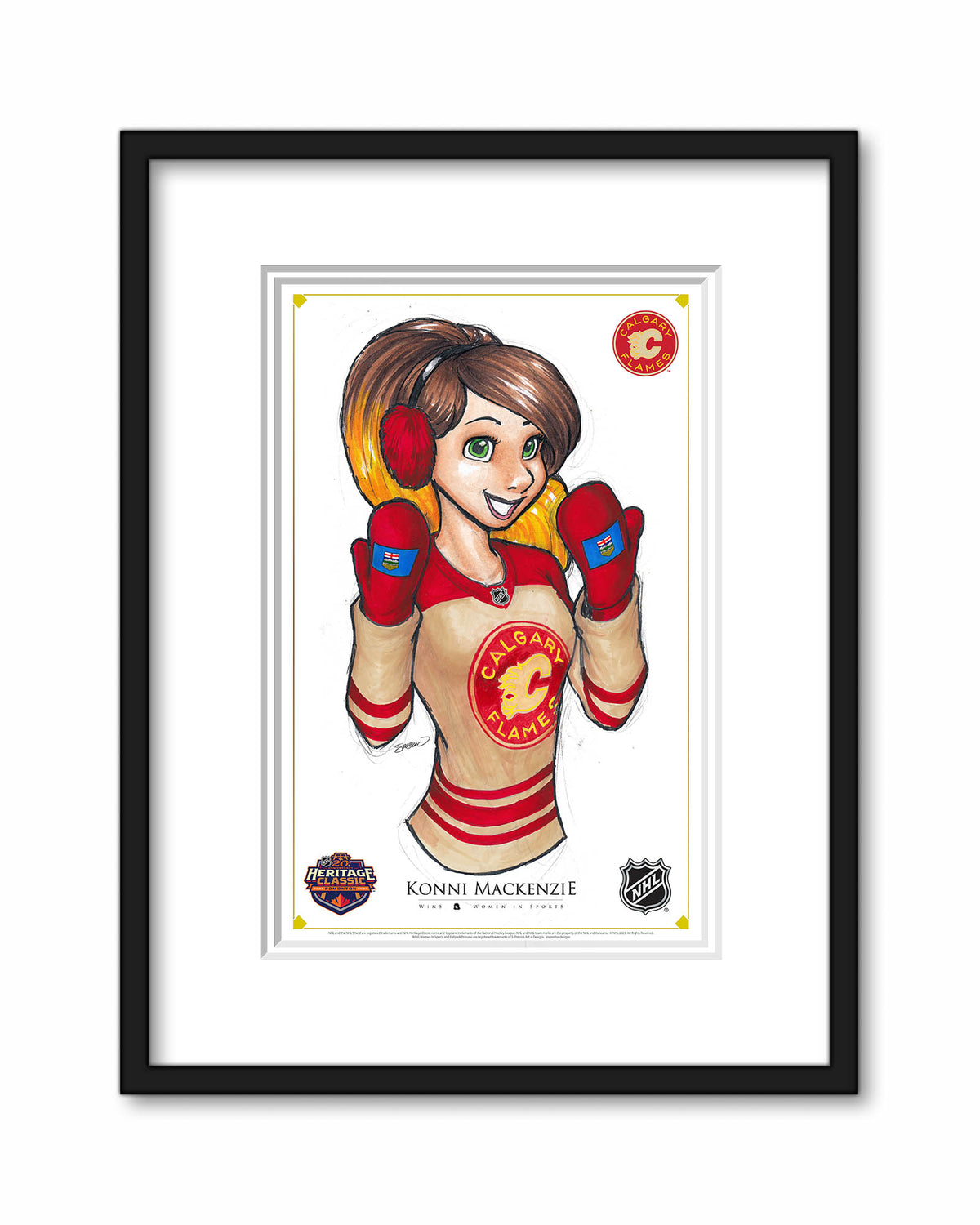 WinS® NHL Konni Mackenzie 2023 Heritage Classic Jersey Poster Print