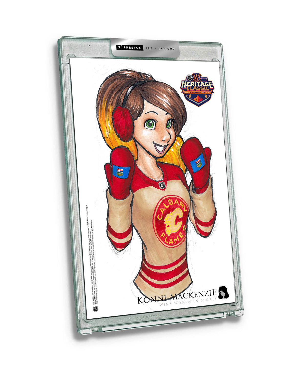 WinS® NHL Konni Mackenzie 2023 Heritage Classic Limited Edition Art Card Slab