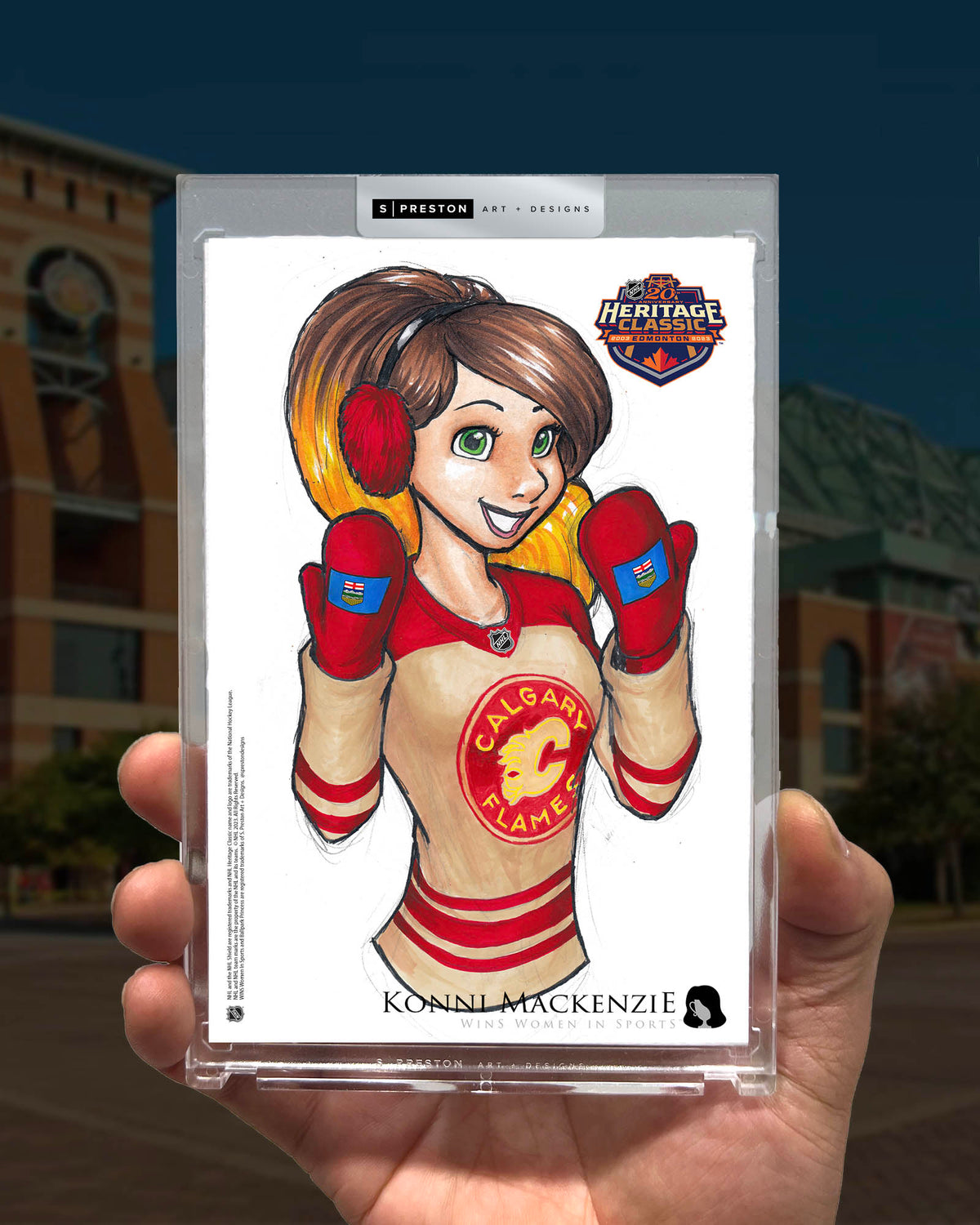 WinS® NHL Konni Mackenzie 2023 Heritage Classic Limited Edition Art Card Slab