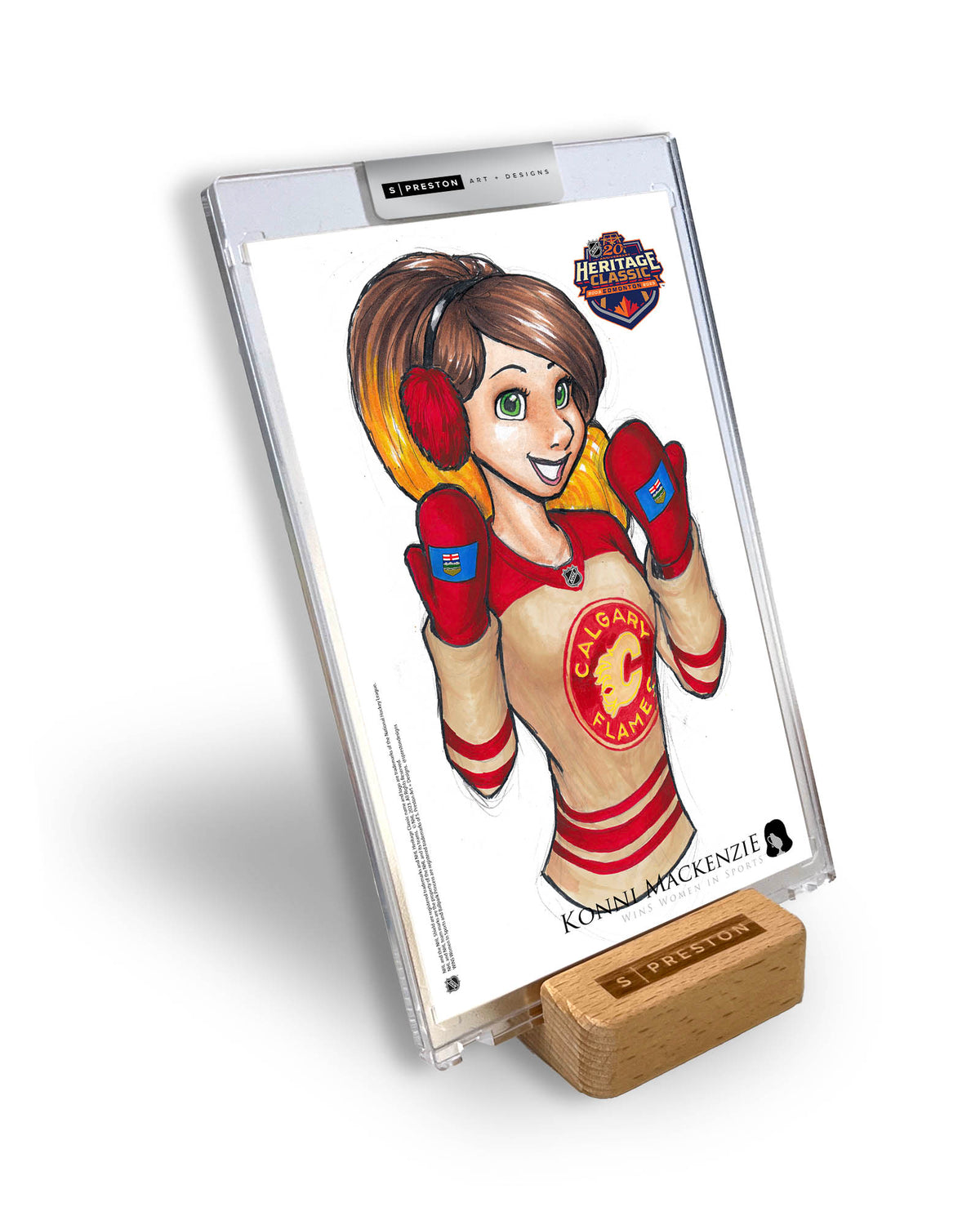 WinS® NHL Konni Mackenzie 2023 Heritage Classic Limited Edition Art Card Slab