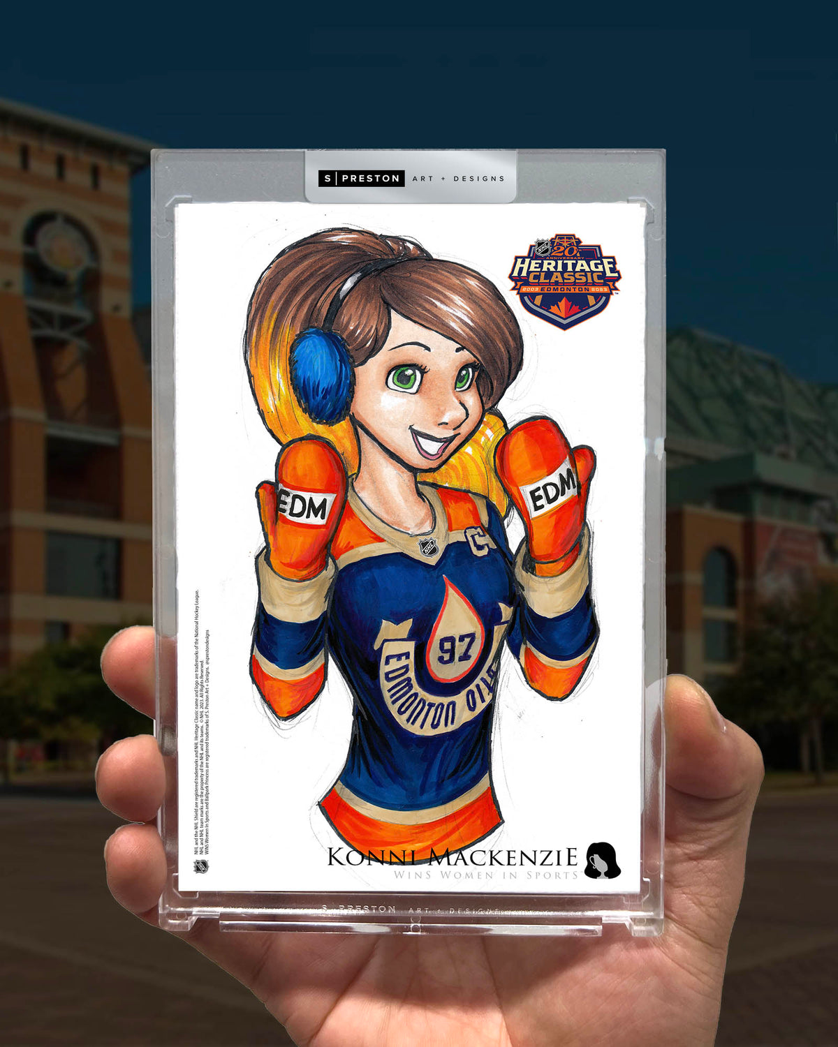 WinS® NHL Konni Mackenzie 2023 Heritage Classic Limited Edition Art Card Slab