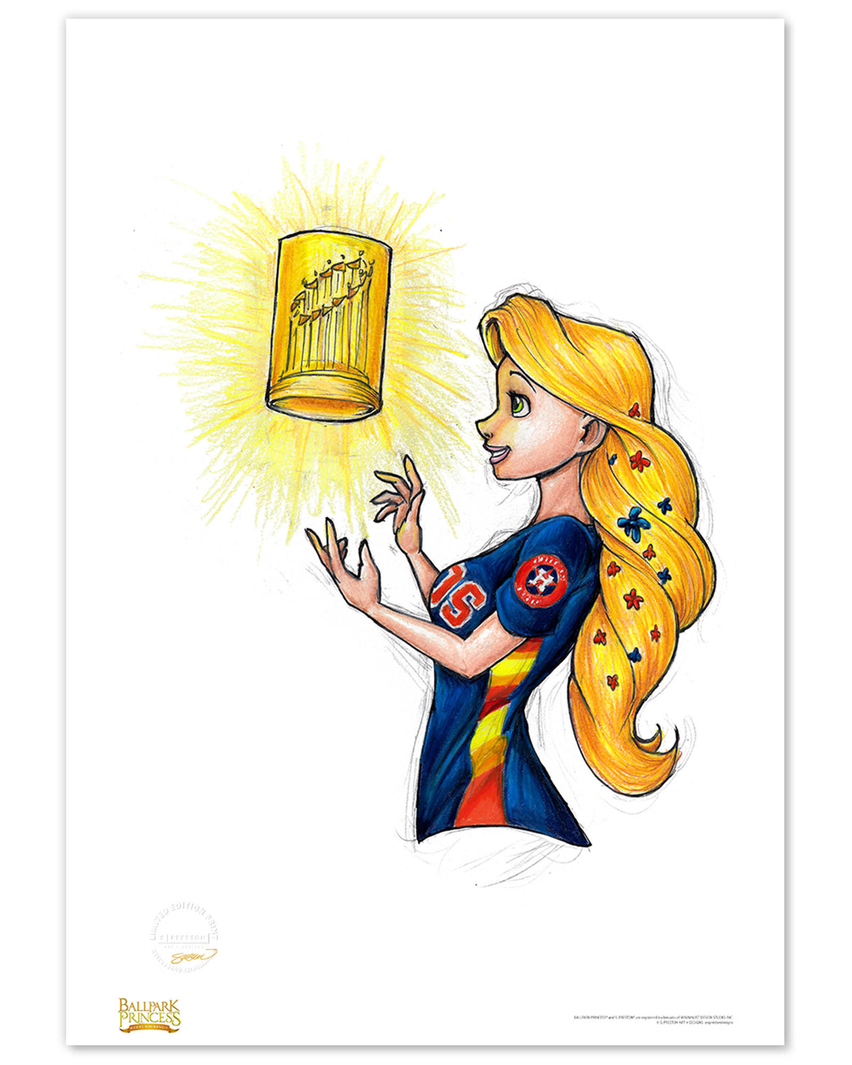 HOU Astros Rapunzel Fine Art Print