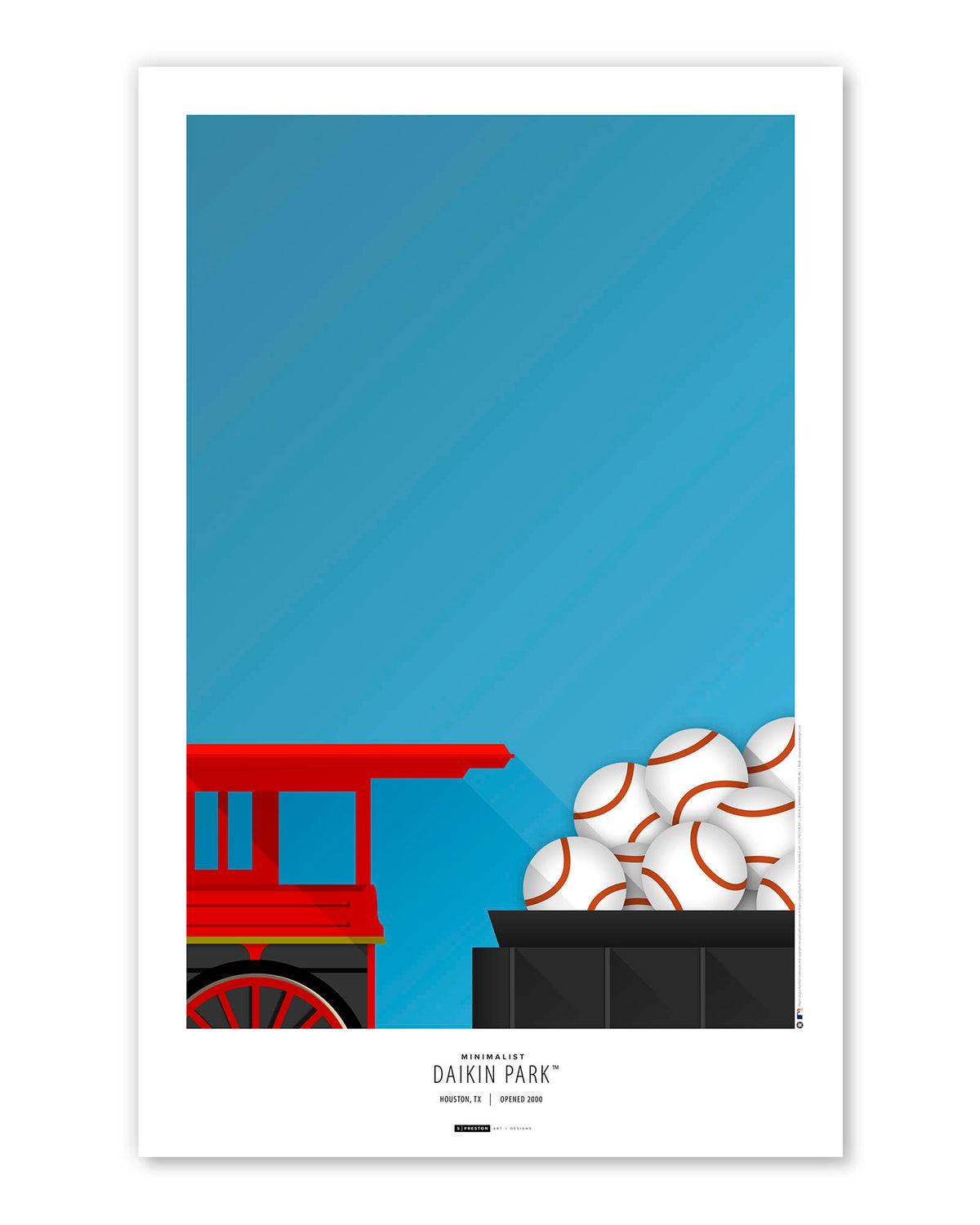 Minimalist Daikin Park Art Print