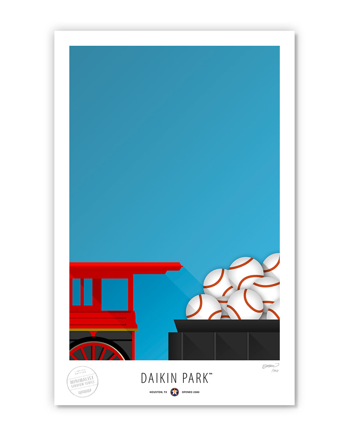 Minimalist Daikin Park Art Print