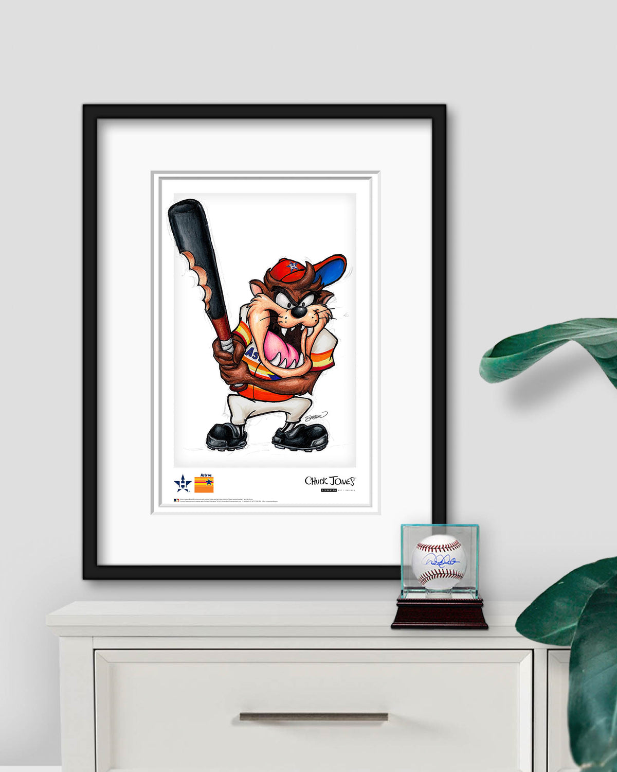 Taz On Deck x MLB Astros Limited Edition Art Print