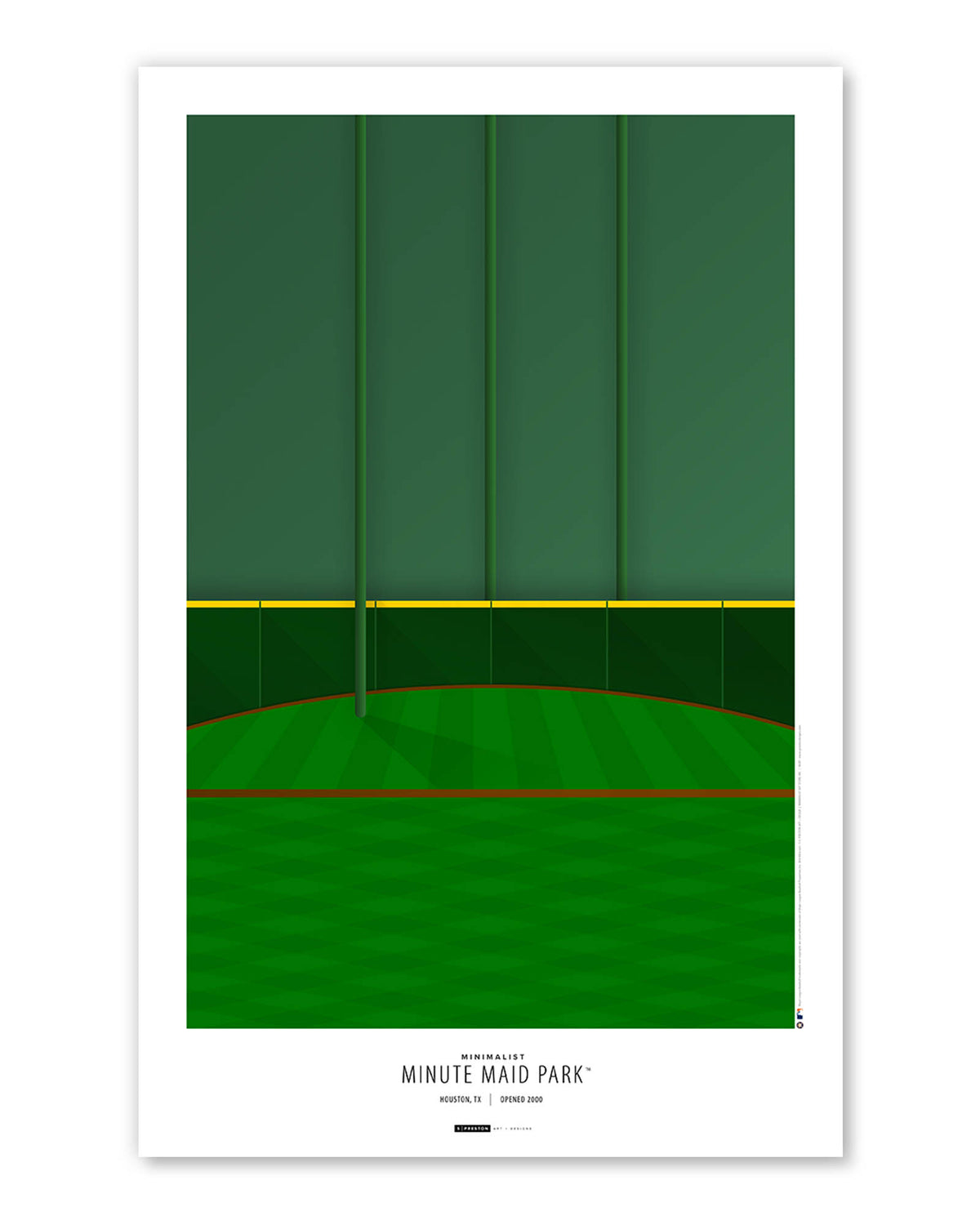 Minimalist Minute Maid Park Art Print