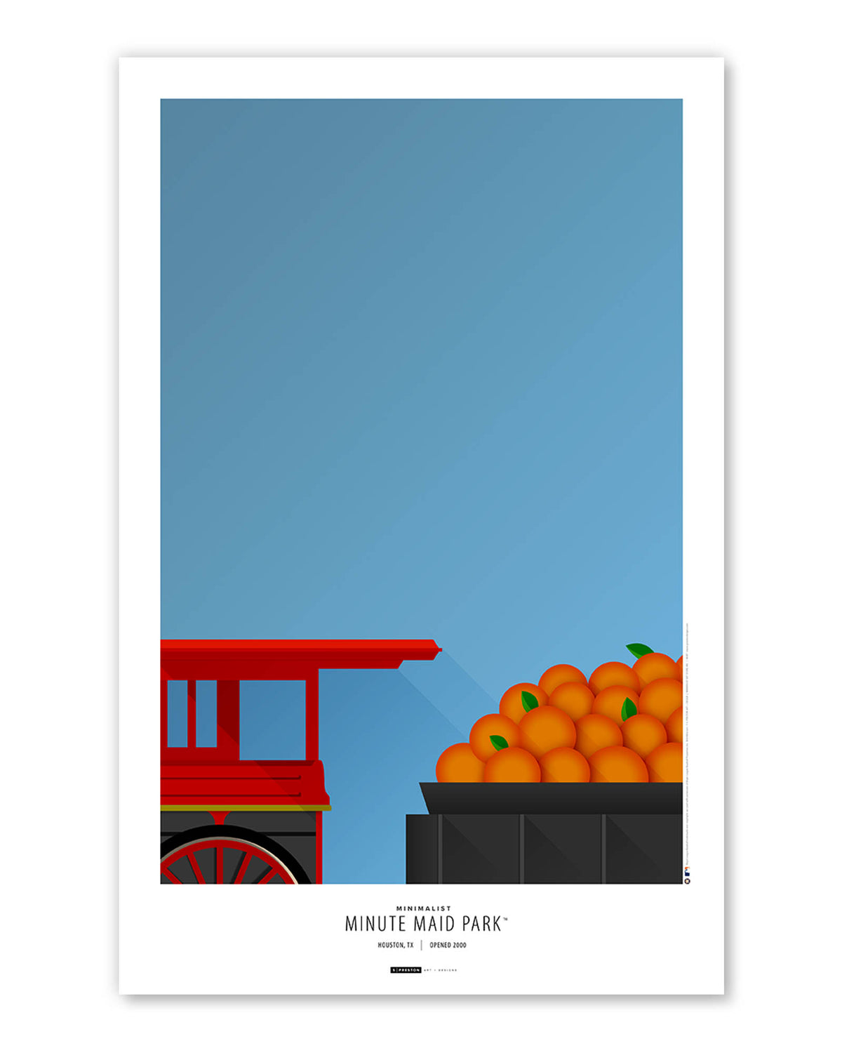 Minimalist Minute Maid Park Art Print