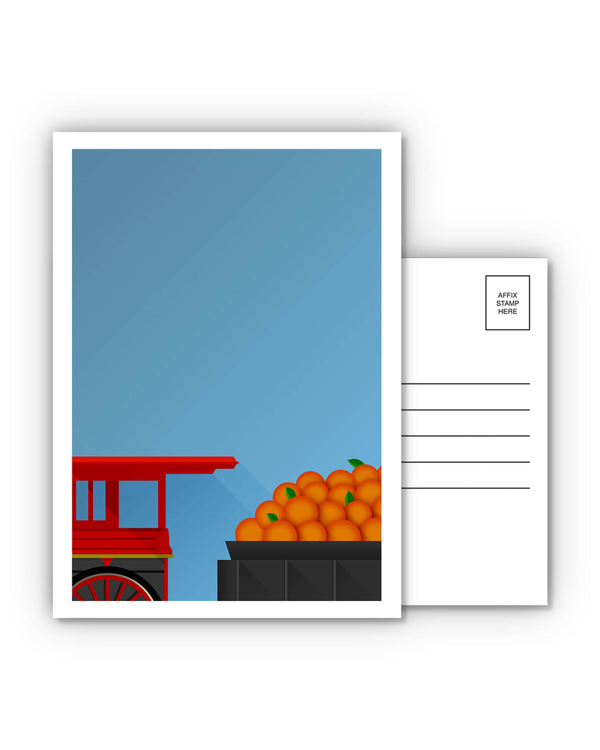 Minimalist Minute Maid Park Postcard (Train)