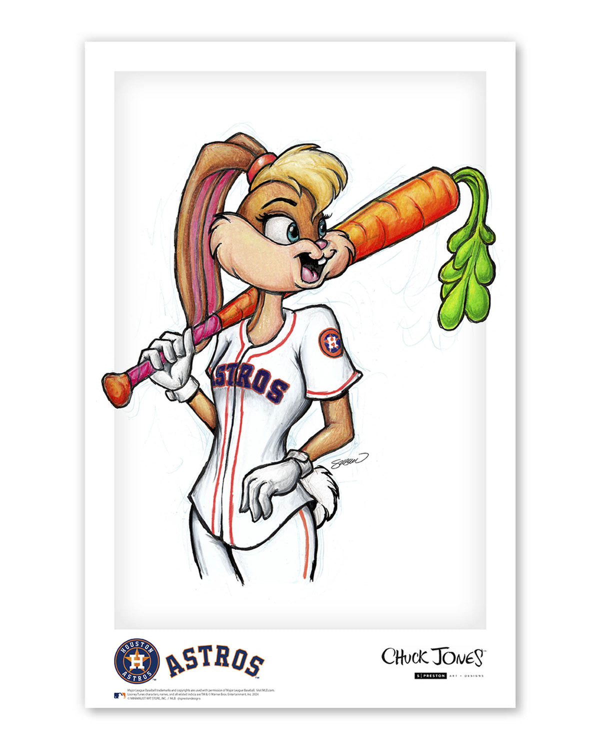 Lola Bunny x MLB Astros Limited Edition Art Print