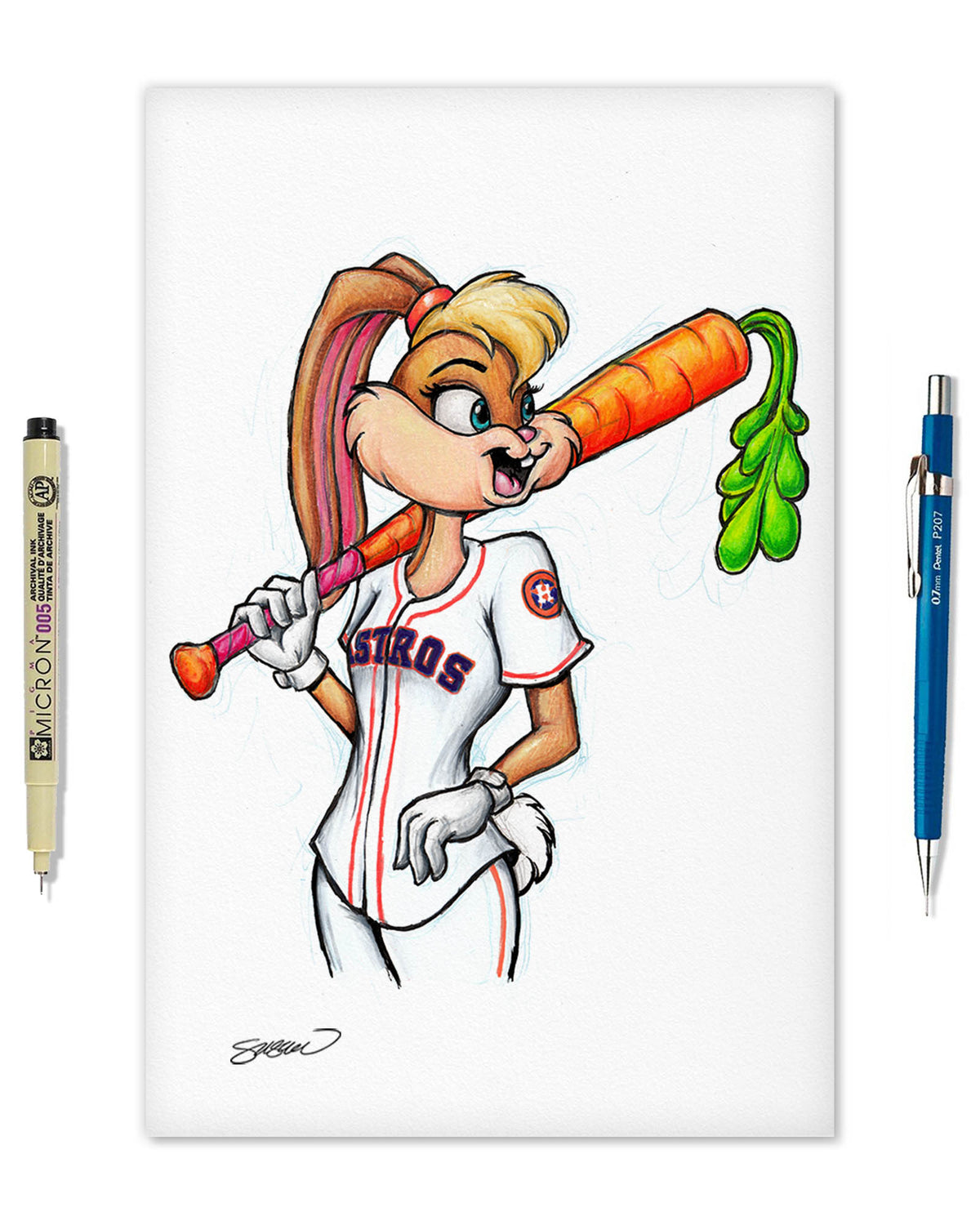 Lola Bunny x MLB Astros Limited Edition Fine Art Print