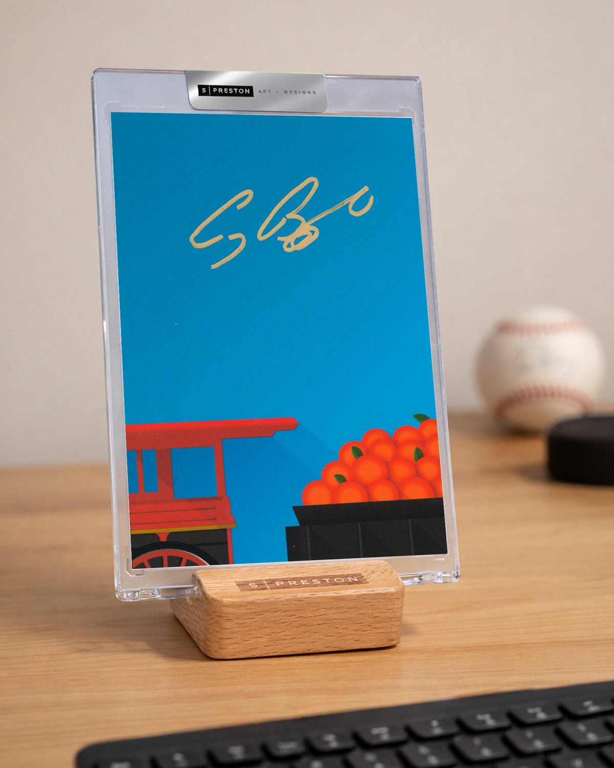 Minimalist Minute Maid Park  - Craig Biggio Autograph Slab - Authenticated