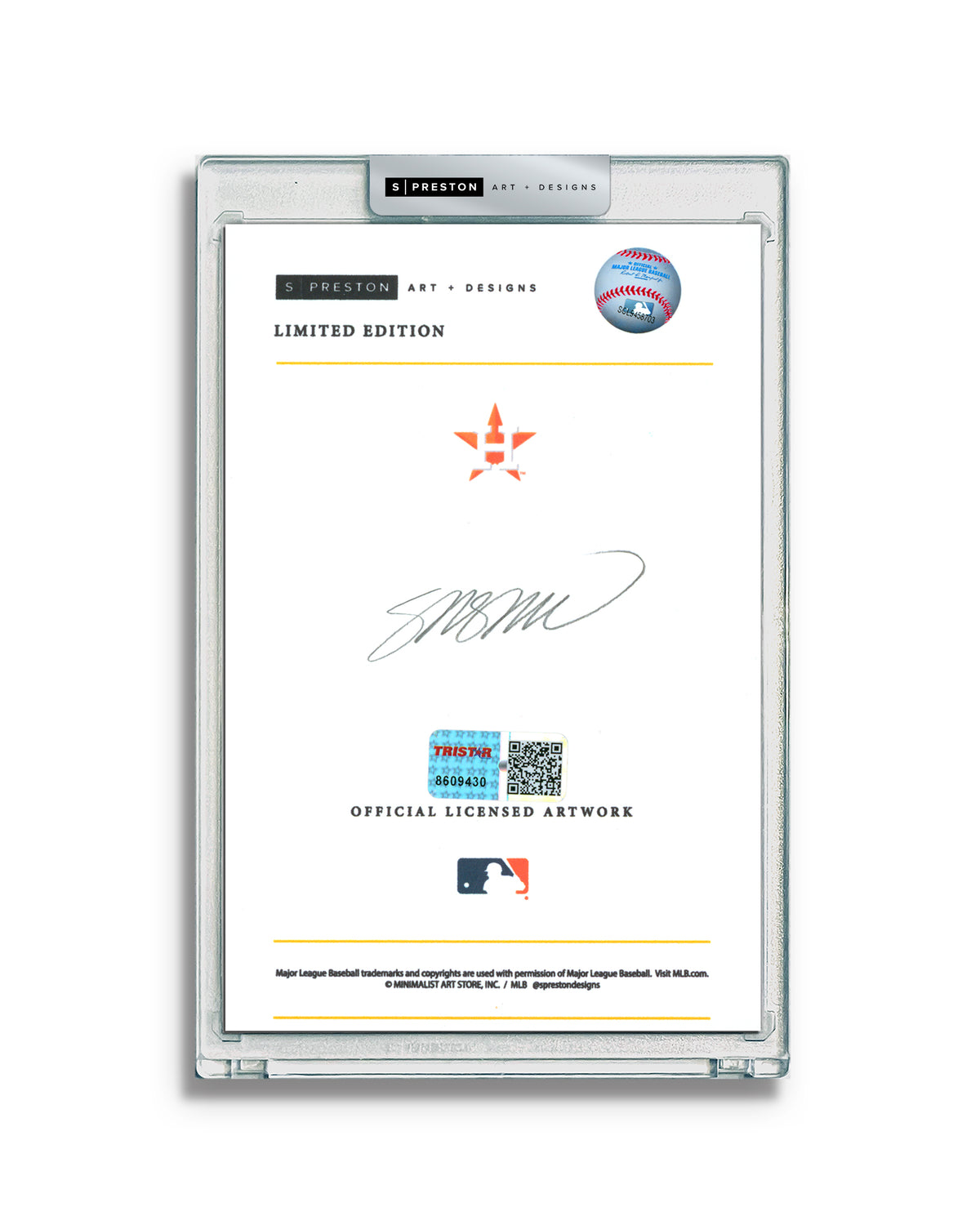 Minimalist Minute Maid Park  - Craig Biggio Autograph Slab - Authenticated