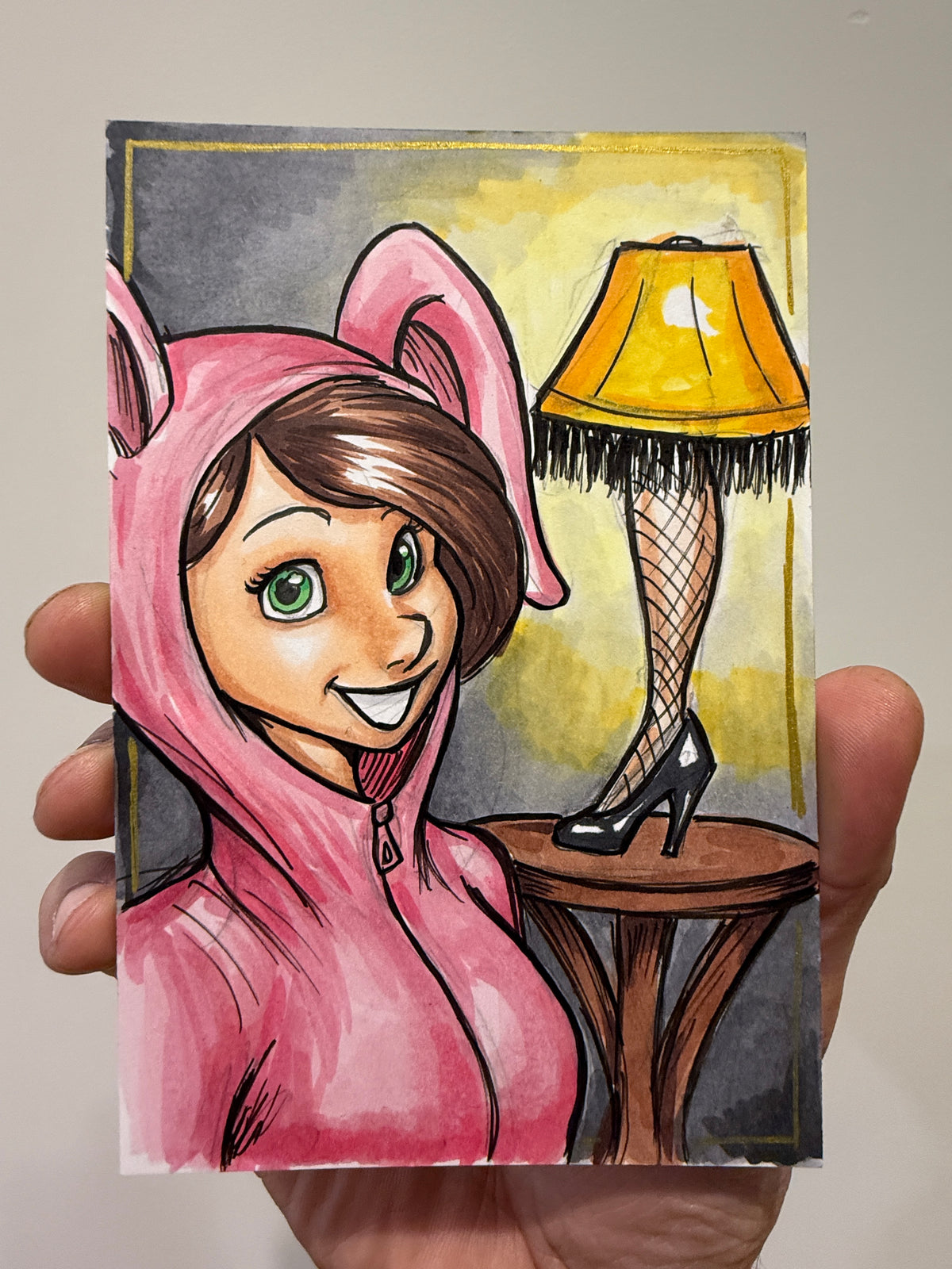 WinS® Every Day Konni Mackenzie Original Art Card Slab 2024-12-16 - Christmas Story