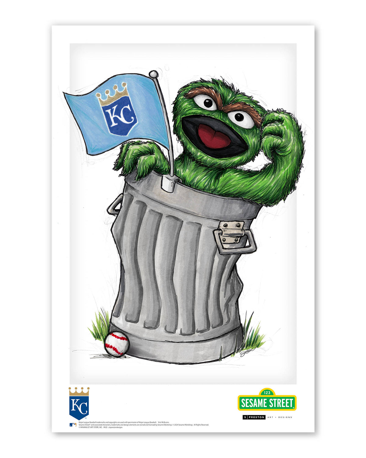 Oscar Rep Your Colours x MLB Royals Limited Edition Art Print