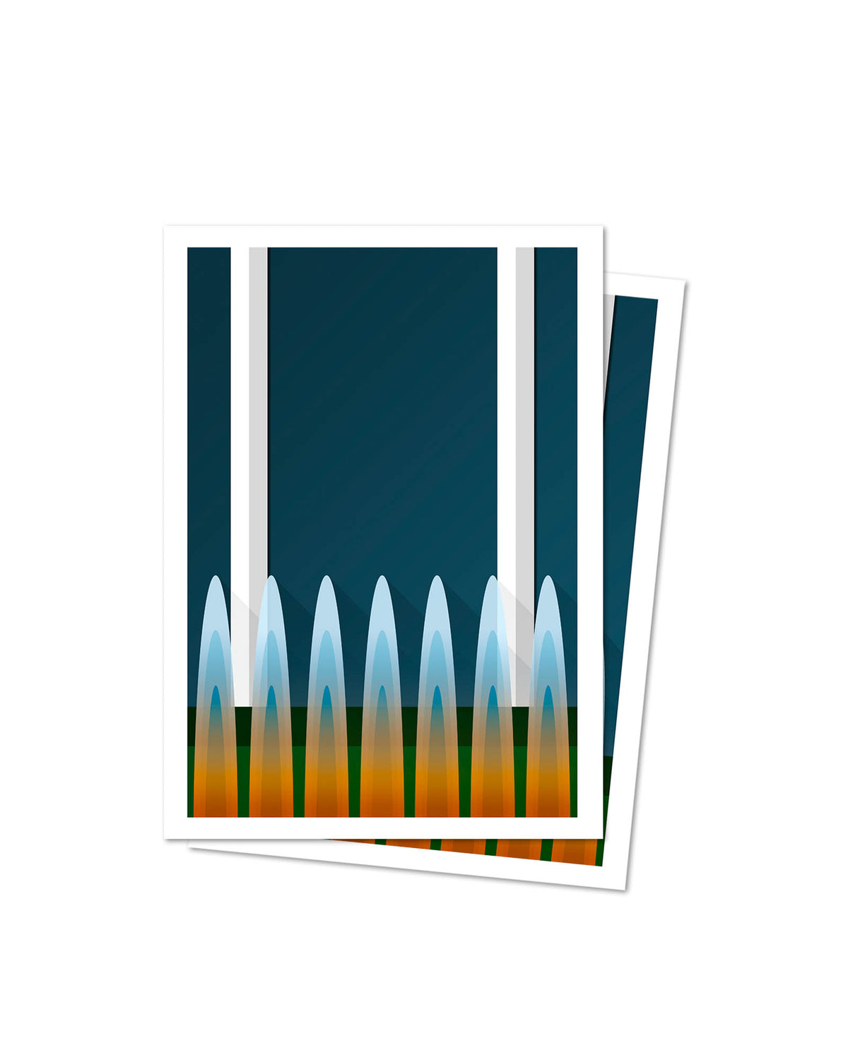 Minimalist Kauffman Stadium Postcard