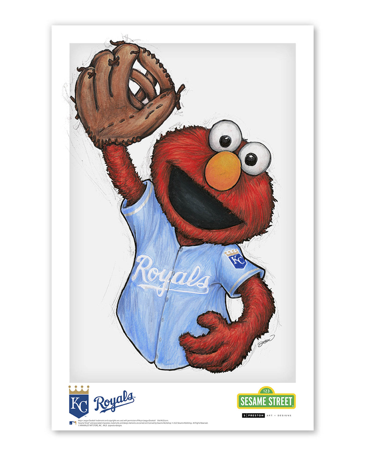 ELMO x MLB Royals Limited Edition Art Print