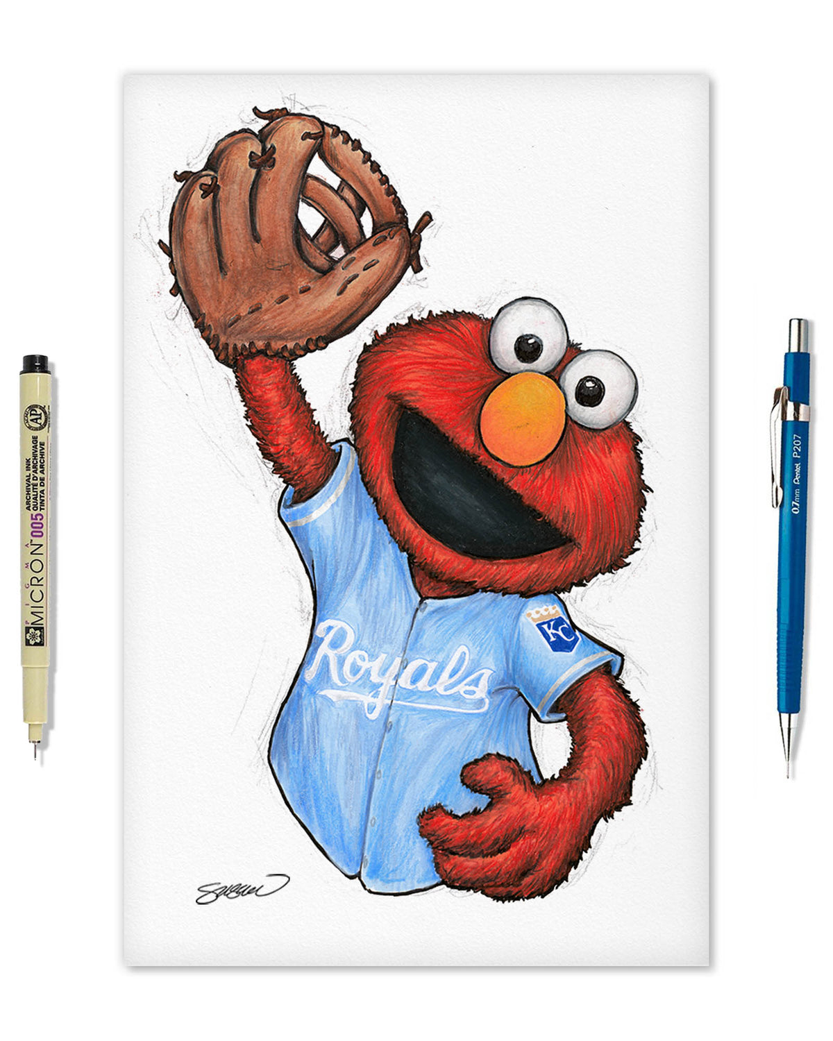 ELMO x MLB Royals Limited Edition Fine Art Print