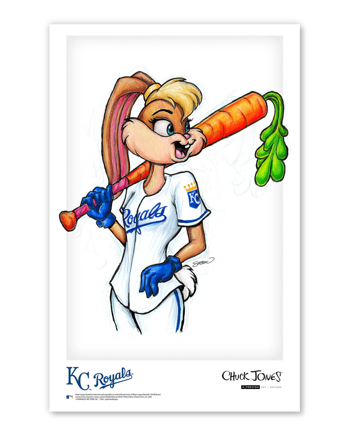 Lola Bunny x MLB Royals Limited Edition Art Print