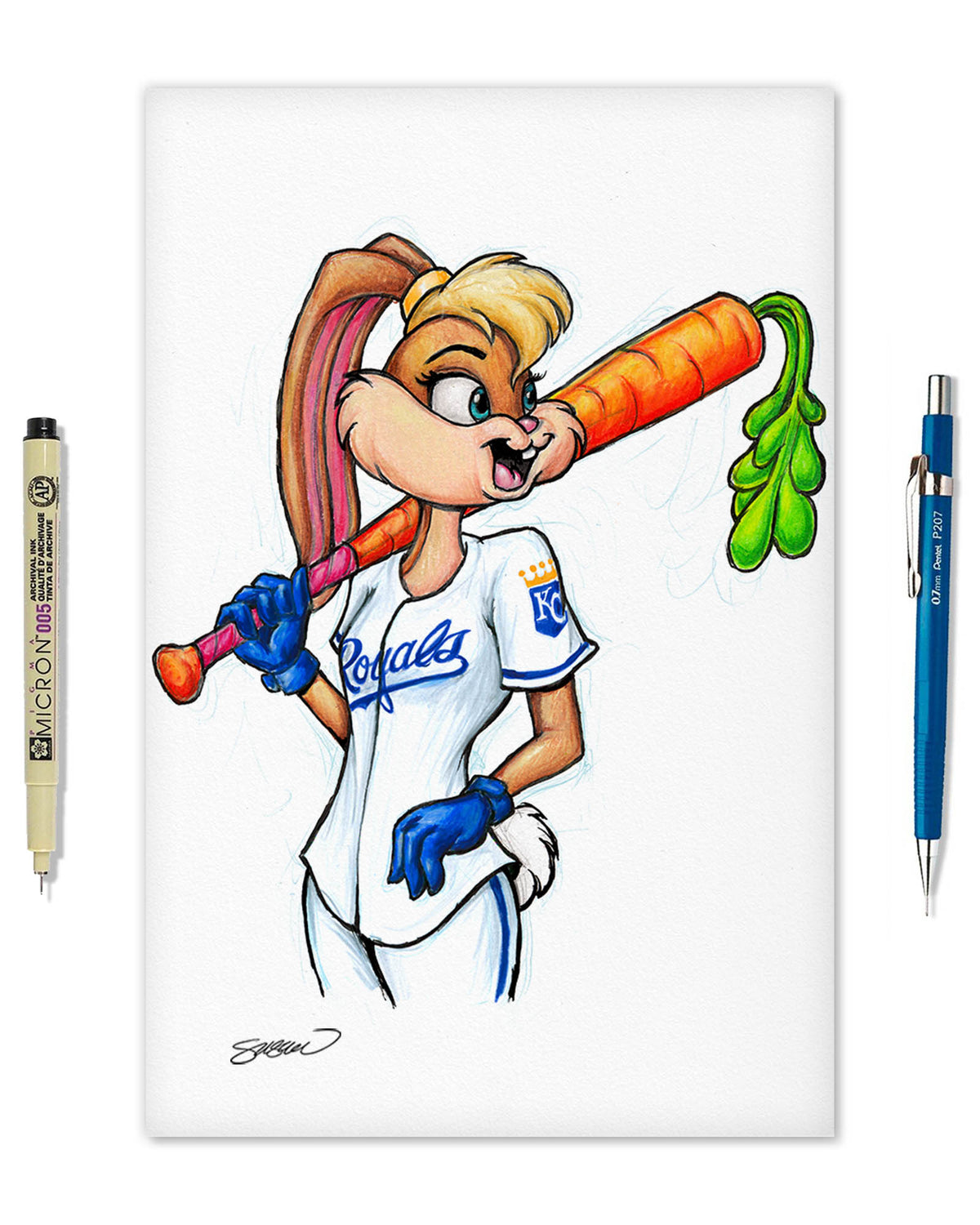Lola Bunny x MLB Royals Limited Edition Fine Art Print