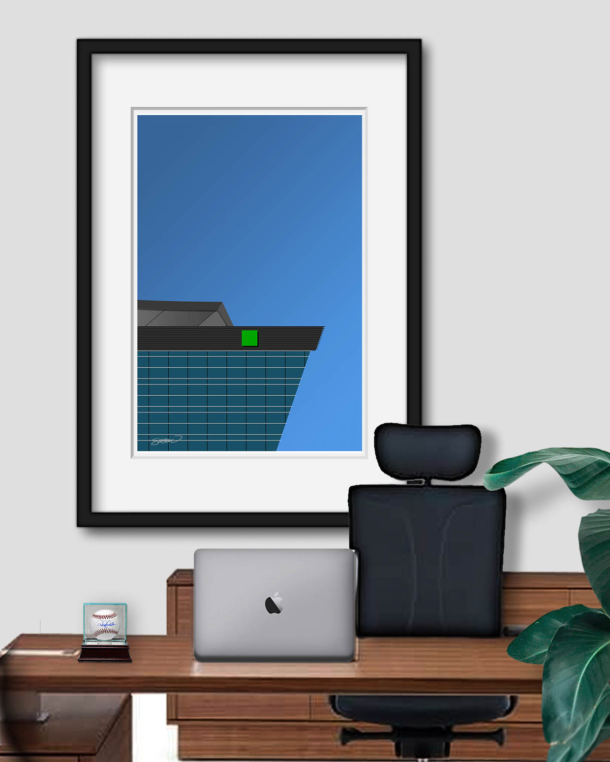 Minimalist Enterprise Center Art Print
