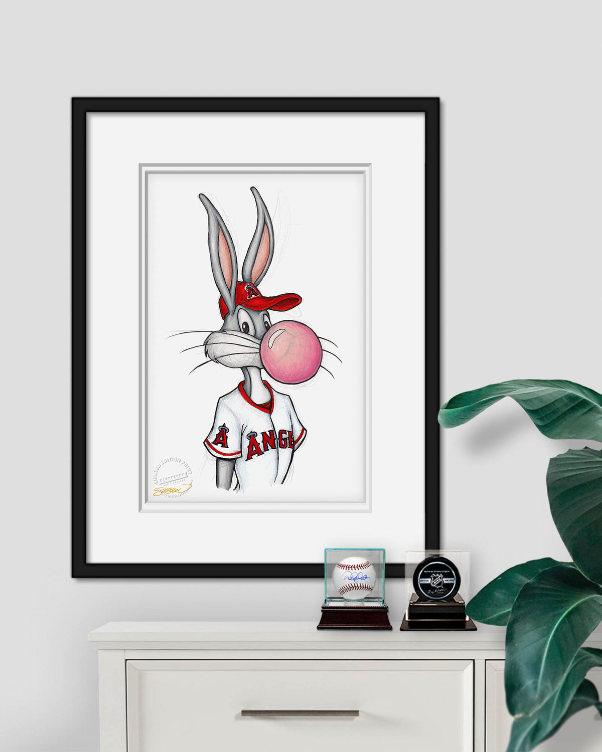 Bubblegum Bugs x MLB Angels Limited Edition Art Print