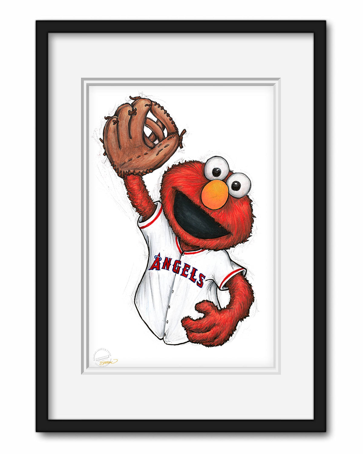 ELMO x MLB Angels Limited Edition Fine Art Print